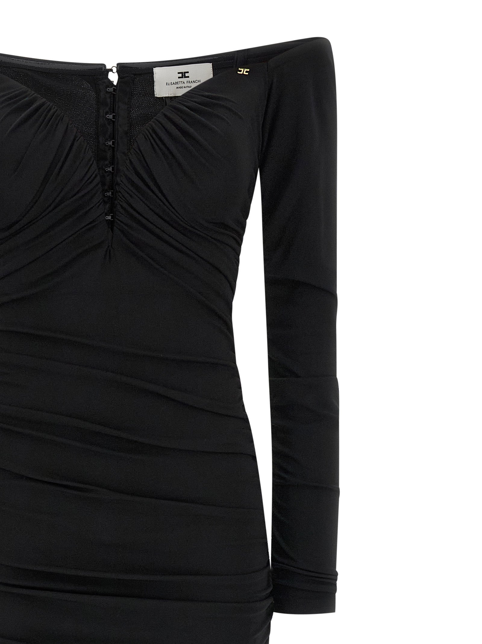 Elisabetta Franchi Black Viscose Long Women's Dress
