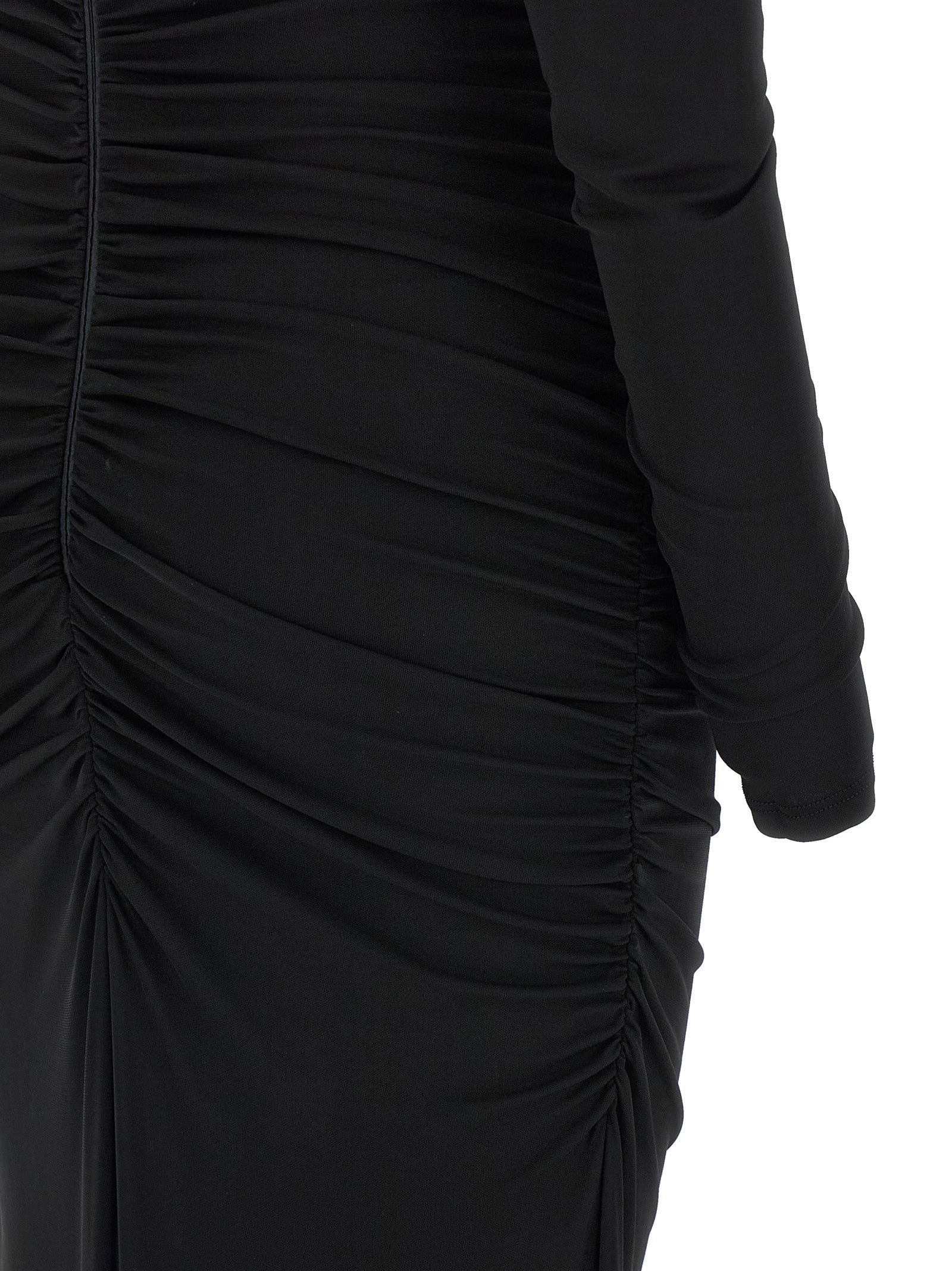 Elisabetta Franchi Black Viscose Long Women's Dress