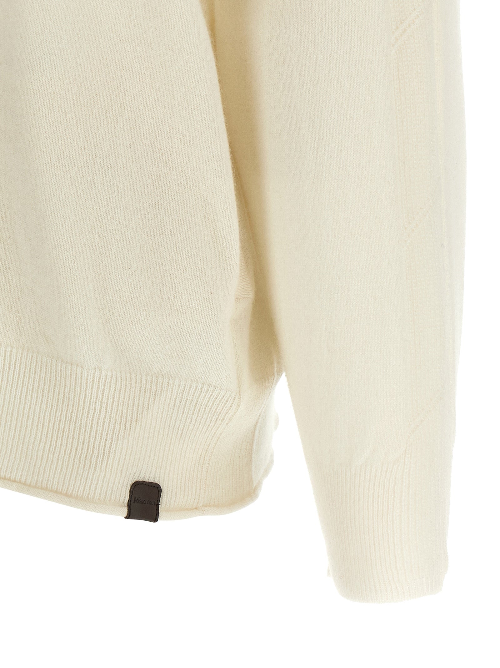 Max Mara White Cashmere Women's Cardigan