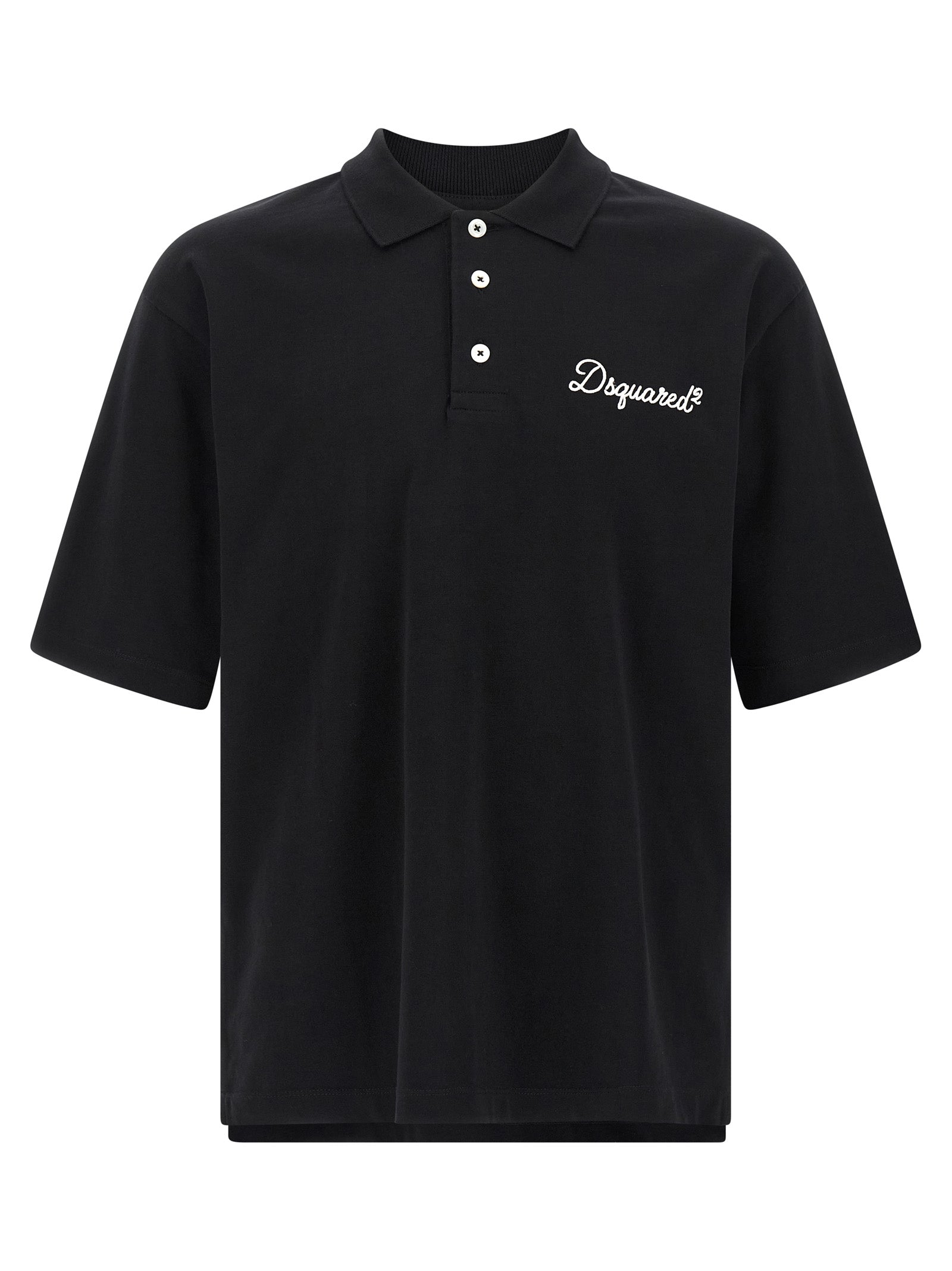 Dsquared² Black Cotton Polo Men's Shirt