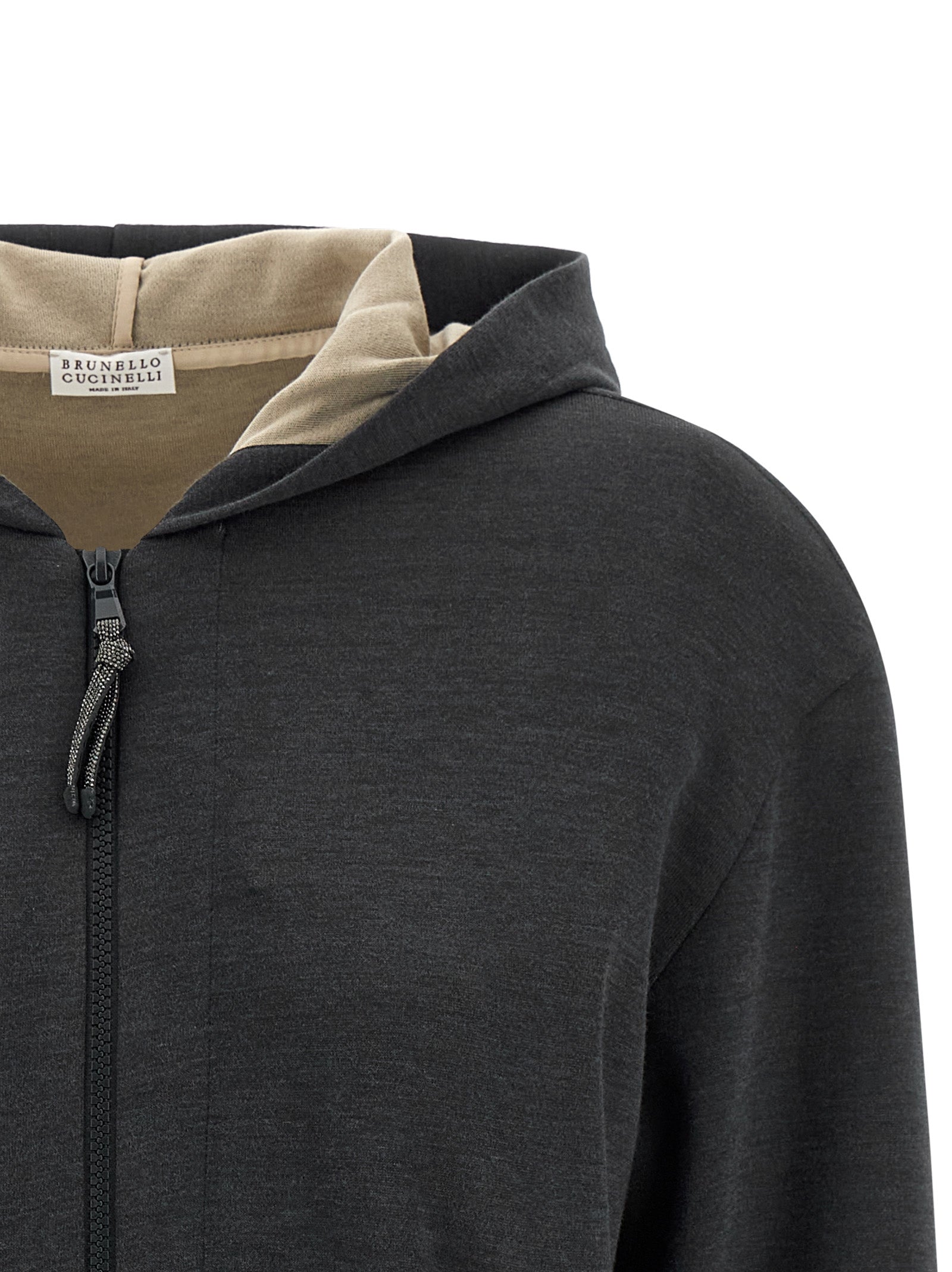 Brunello Cucinelli Gray Cotton Women's Hoodie