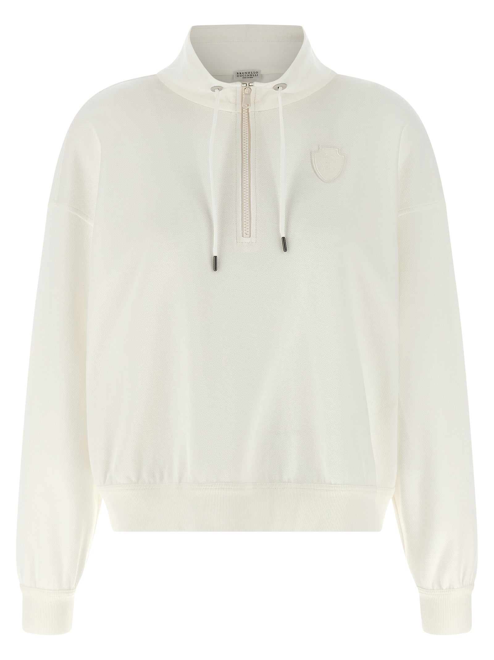 Brunello Cucinelli White Cotton Women's Sweatshirt