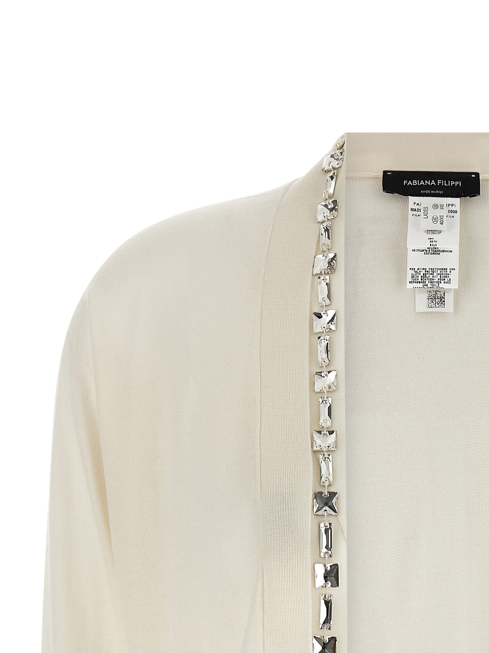 Fabiana Filippi White Cashmere Women's Cardigan