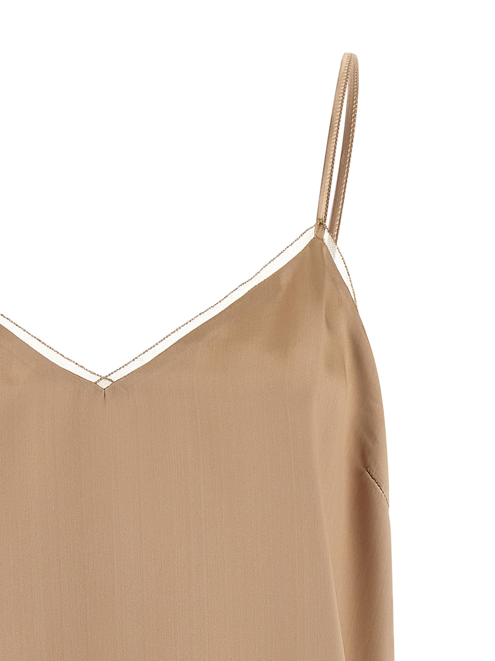 Fabiana Filippi Beige Viscose Tank Women's Tops