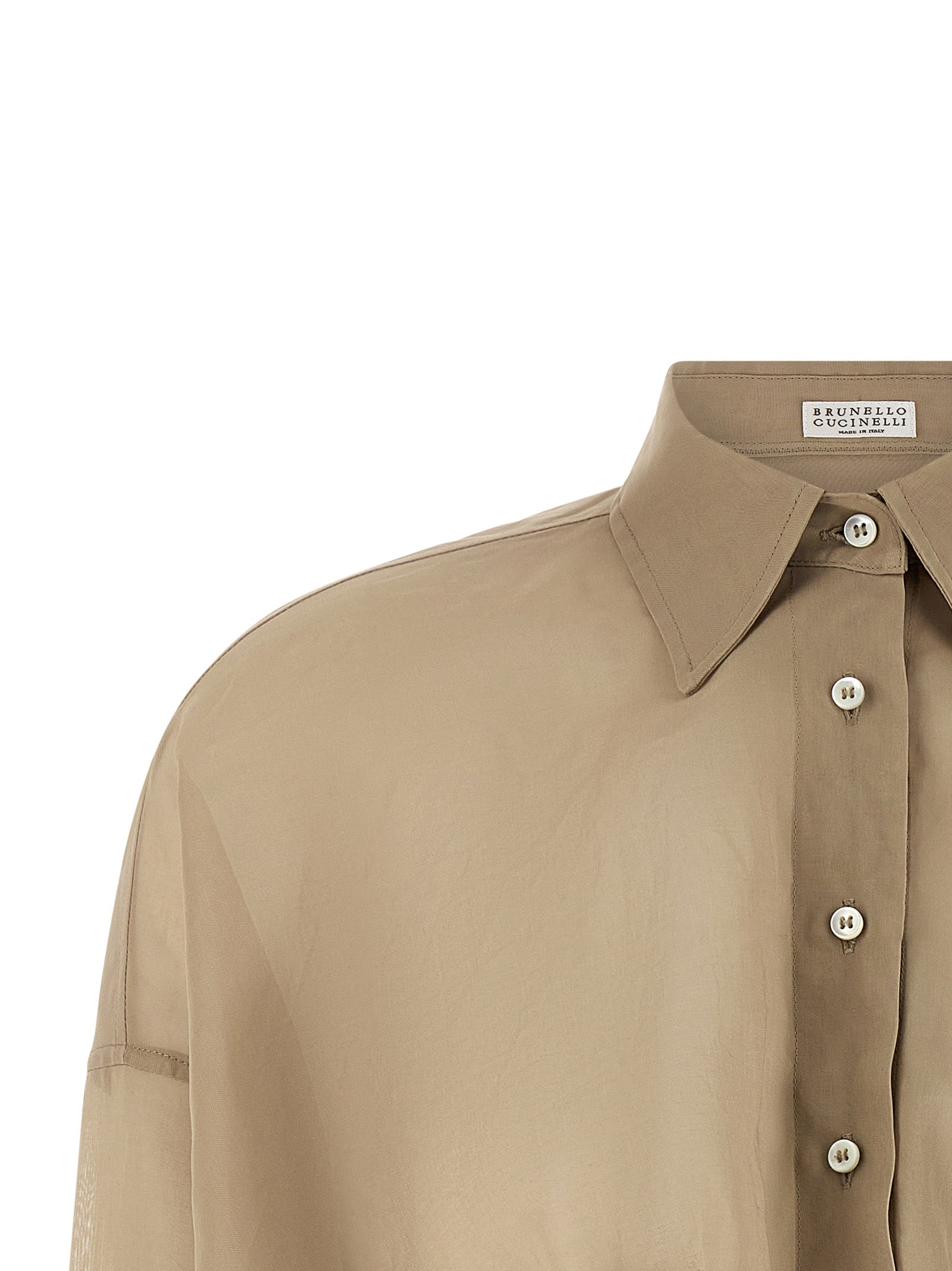 Brunello Cucinelli Beige Cotton Women's Blouse