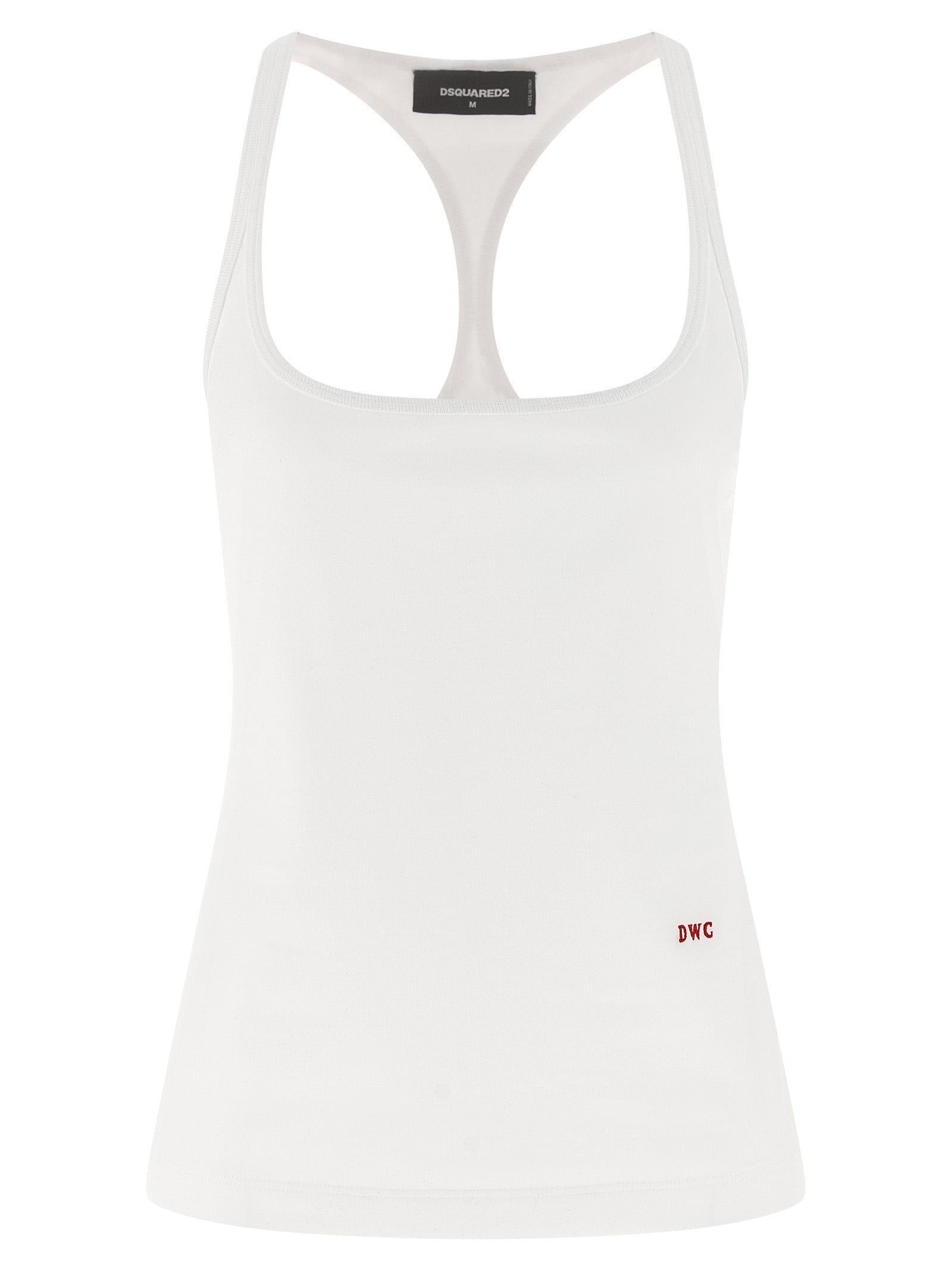Dsquared² White Cotton Tank Women's Tops