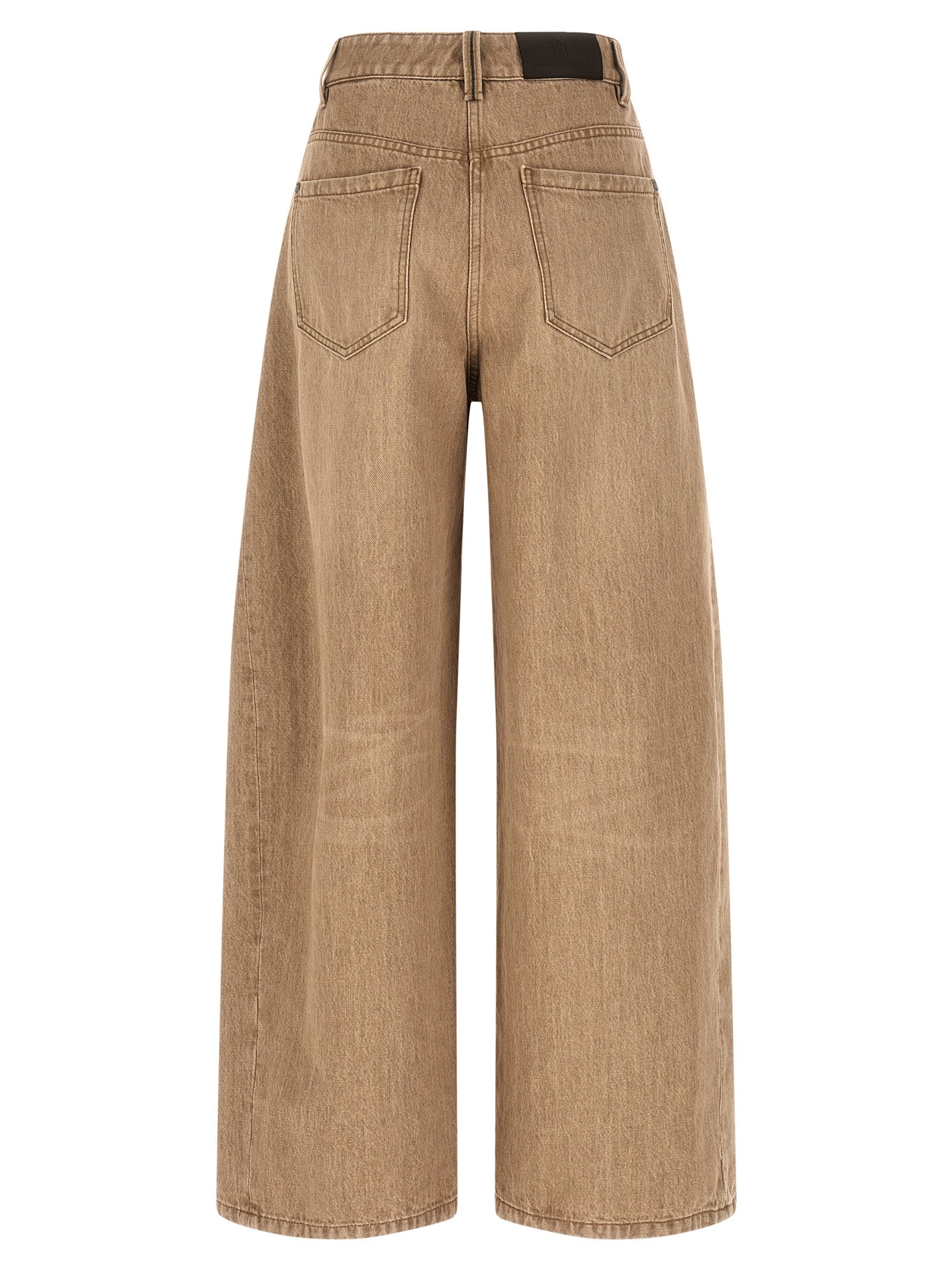 Brunello Cucinelli Beige Cotton Jeans Women's Denim