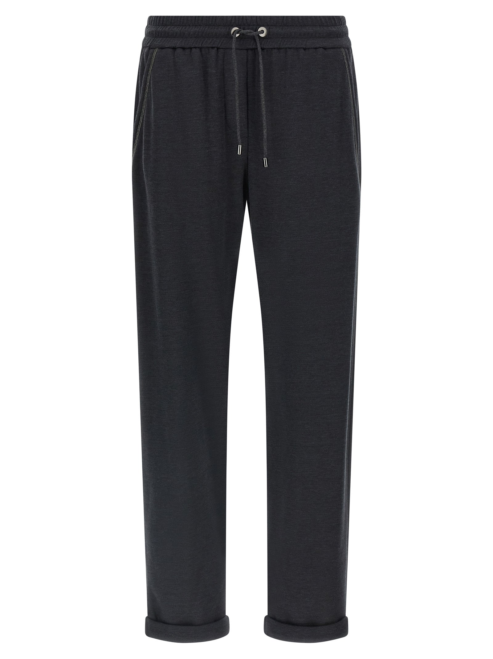 Brunello Cucinelli Gray Cotton Joggers (Workout Women's Pants)