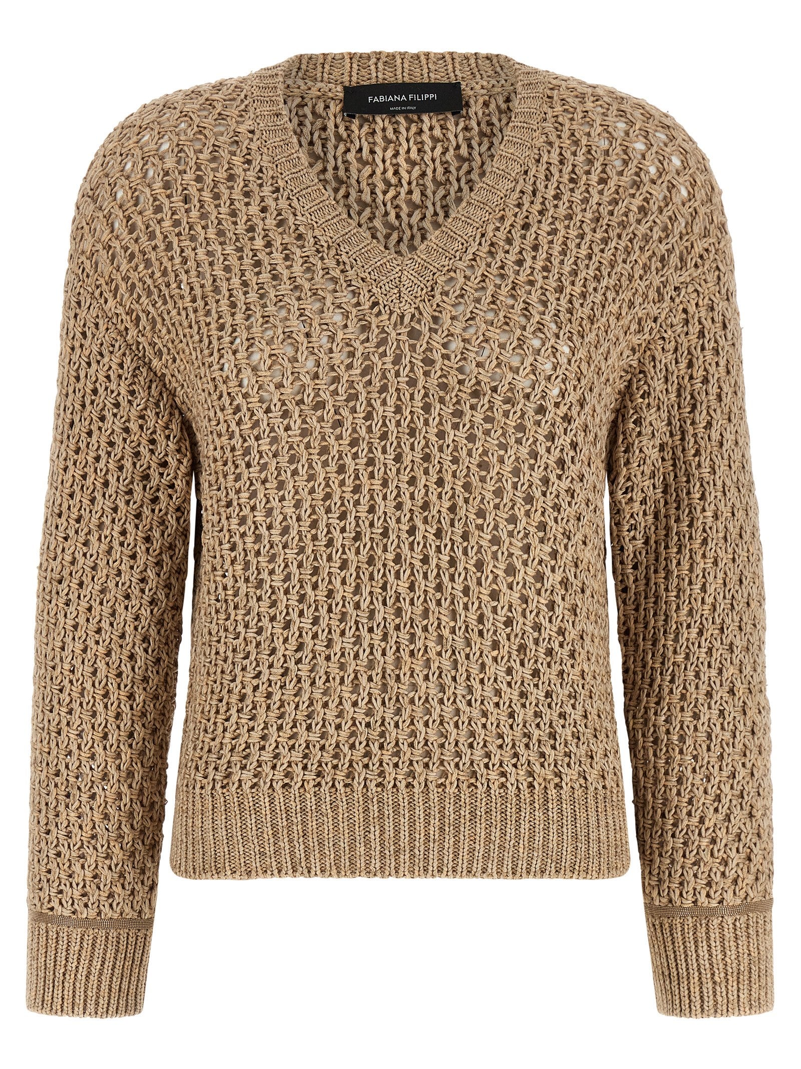 Fabiana Filippi Brown Cotton Women's Cardigan