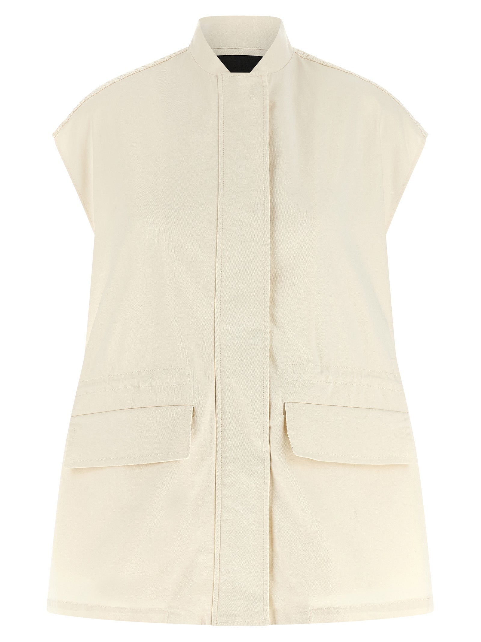 Fabiana Filippi Beige Cotton Sleeveless Women's Jacket
