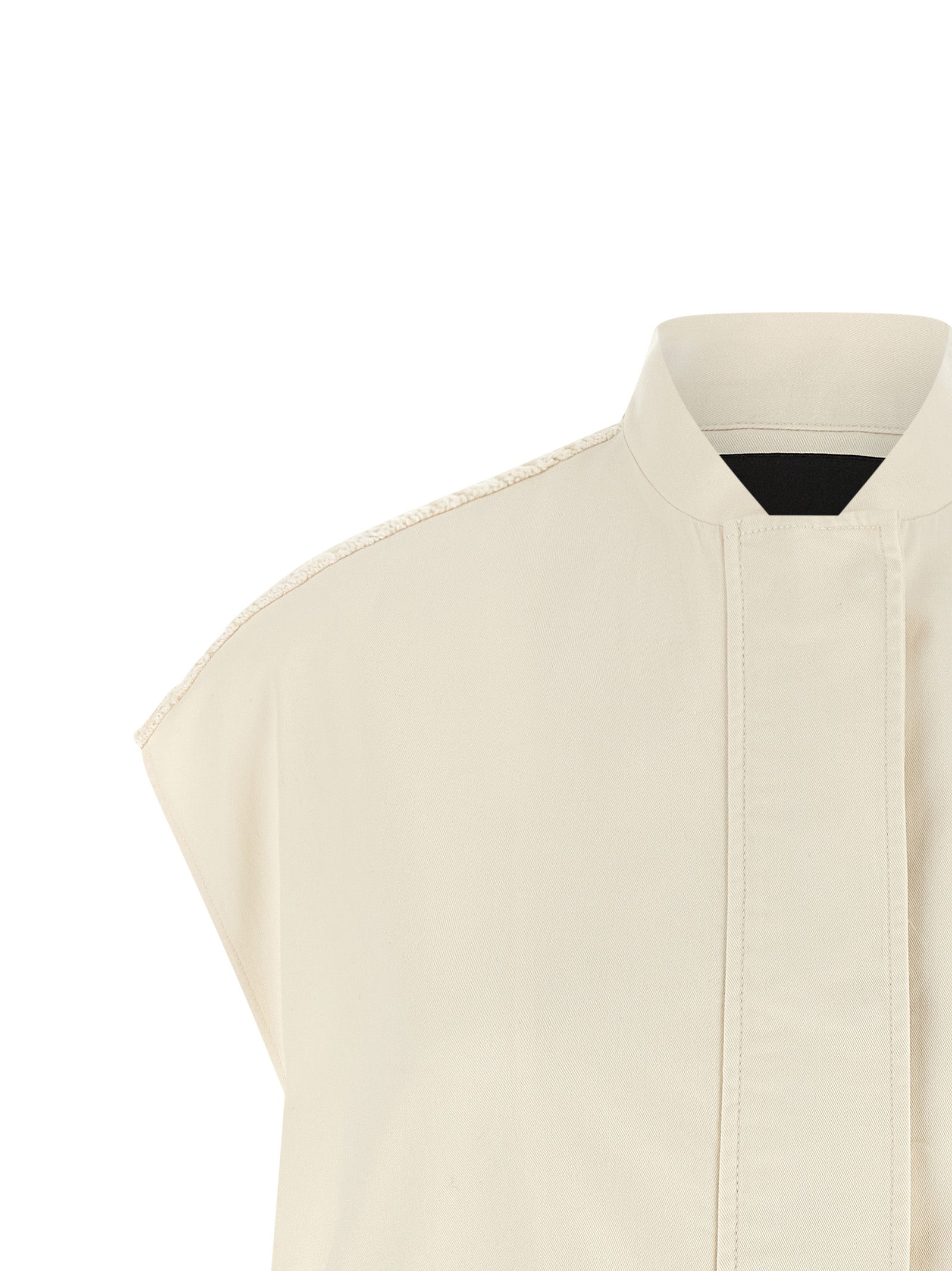 Fabiana Filippi Beige Cotton Sleeveless Women's Jacket
