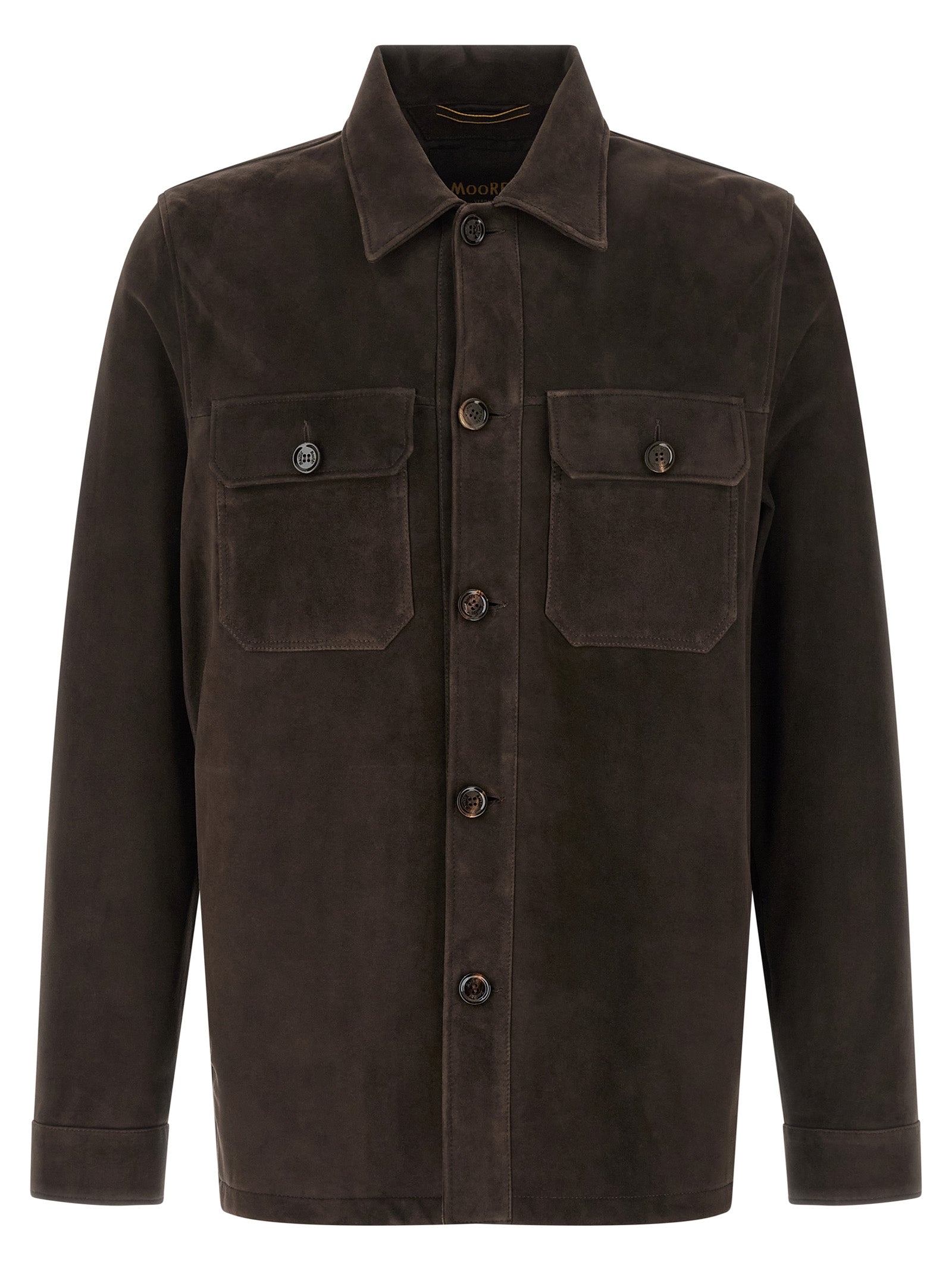 MooRER Brown Lamb Leather Leather Men's Jacket