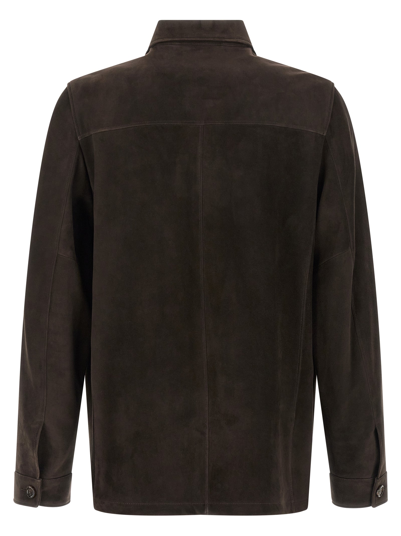 MooRER Brown Lamb Leather Leather Men's Jacket