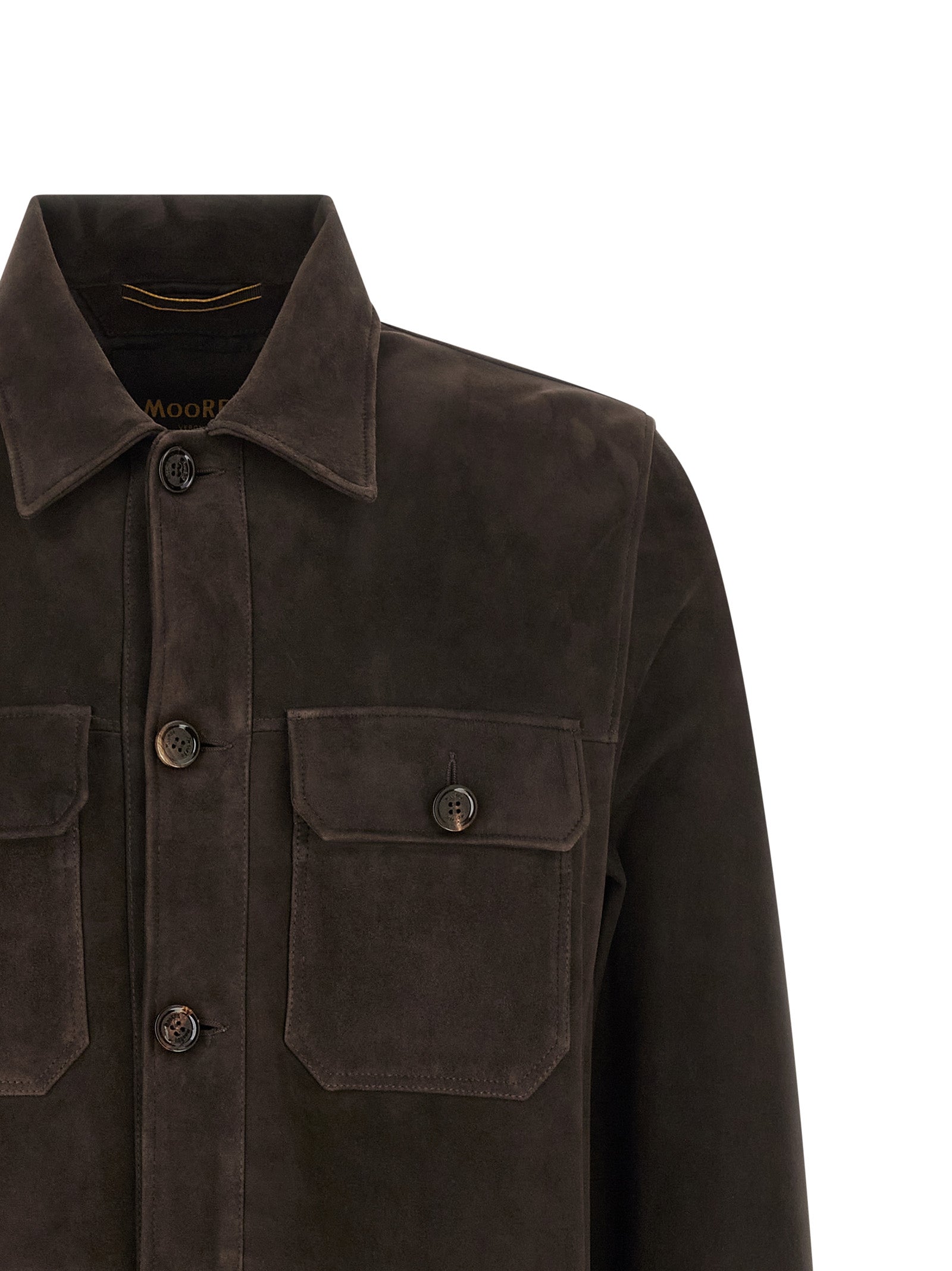 MooRER Brown Lamb Leather Leather Men's Jacket
