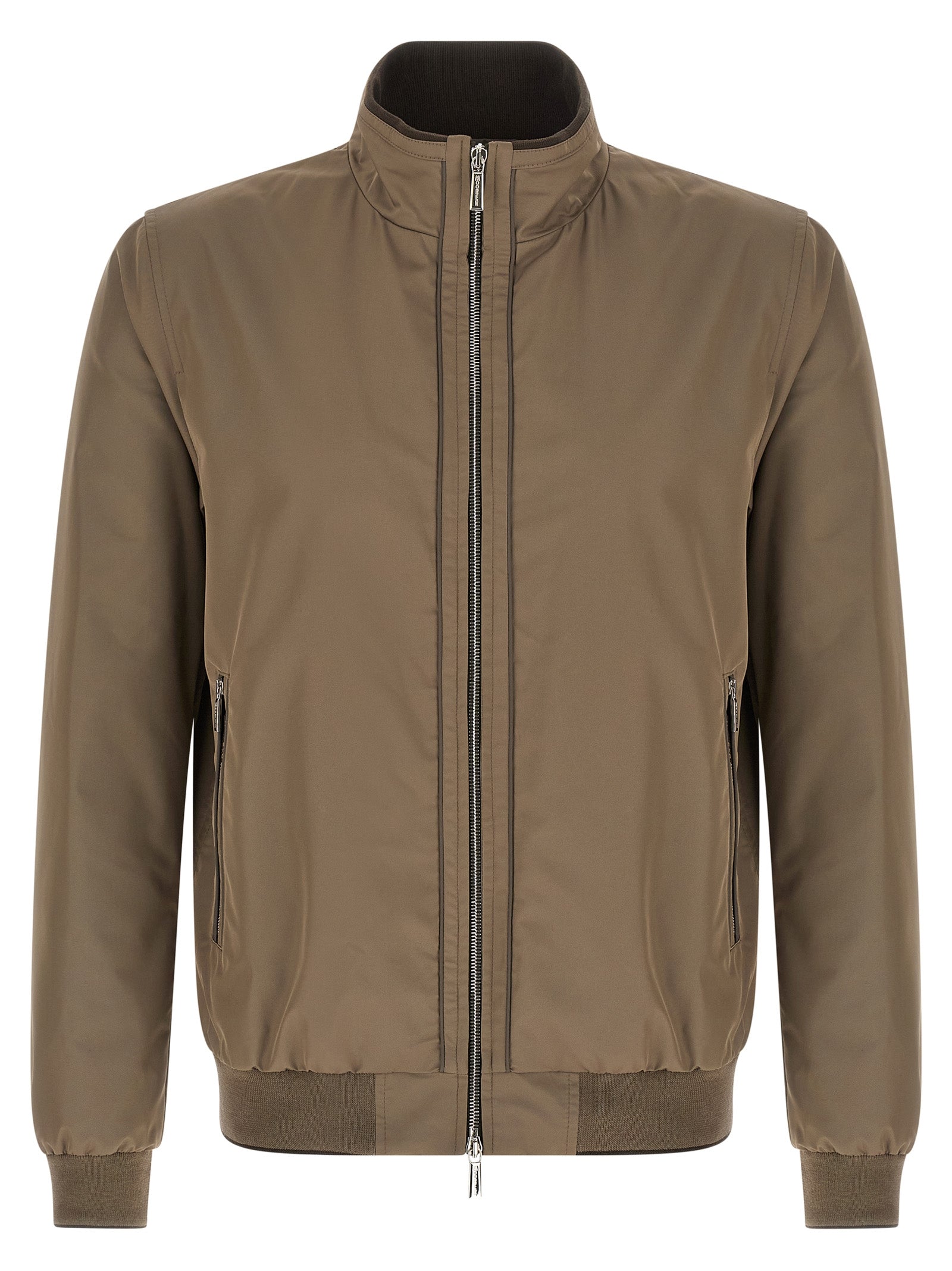 MooRER Beige Polyester Men's Bomber