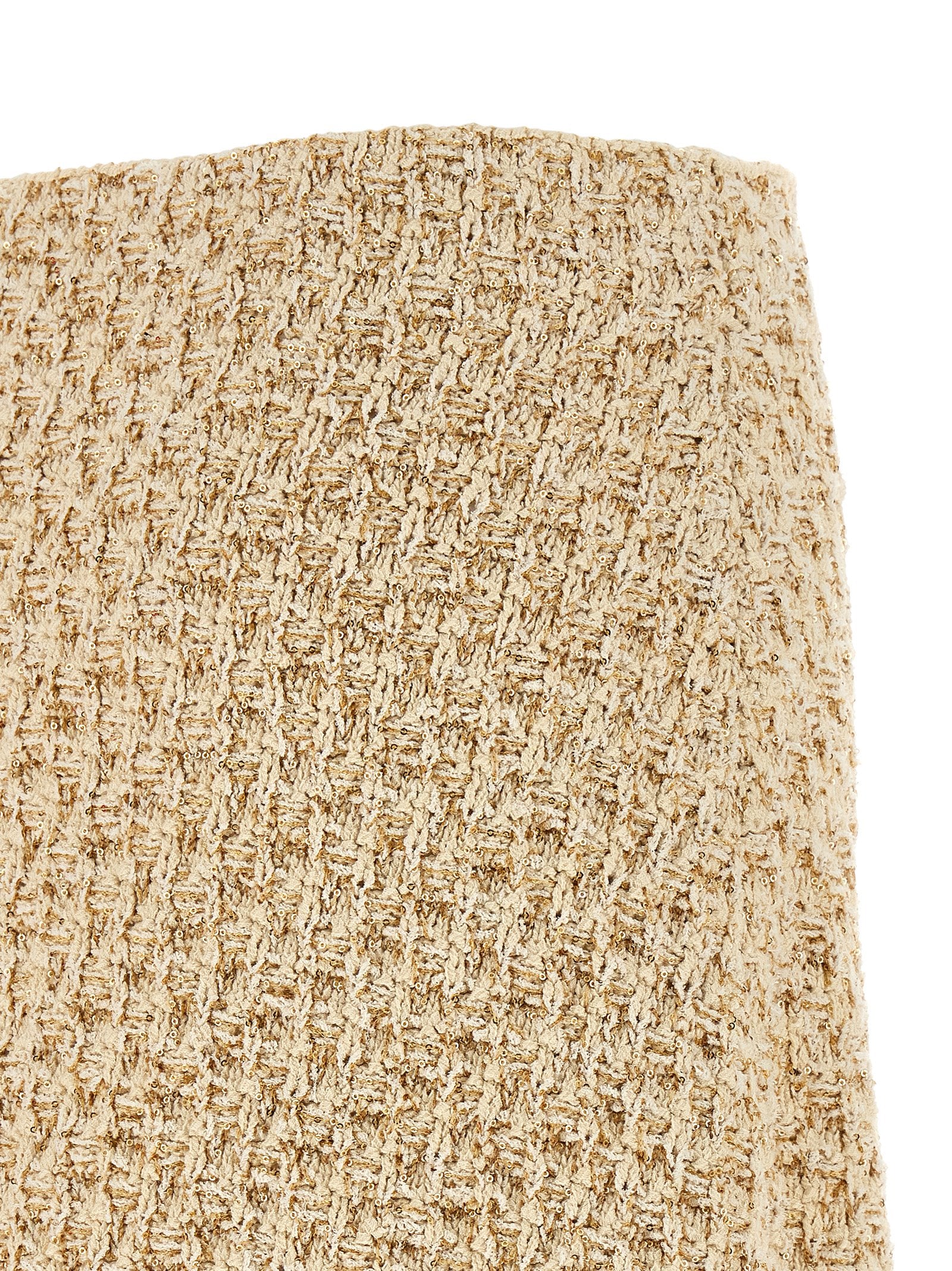 Fabiana Filippi Gold Cotton Midi Women's Skirt