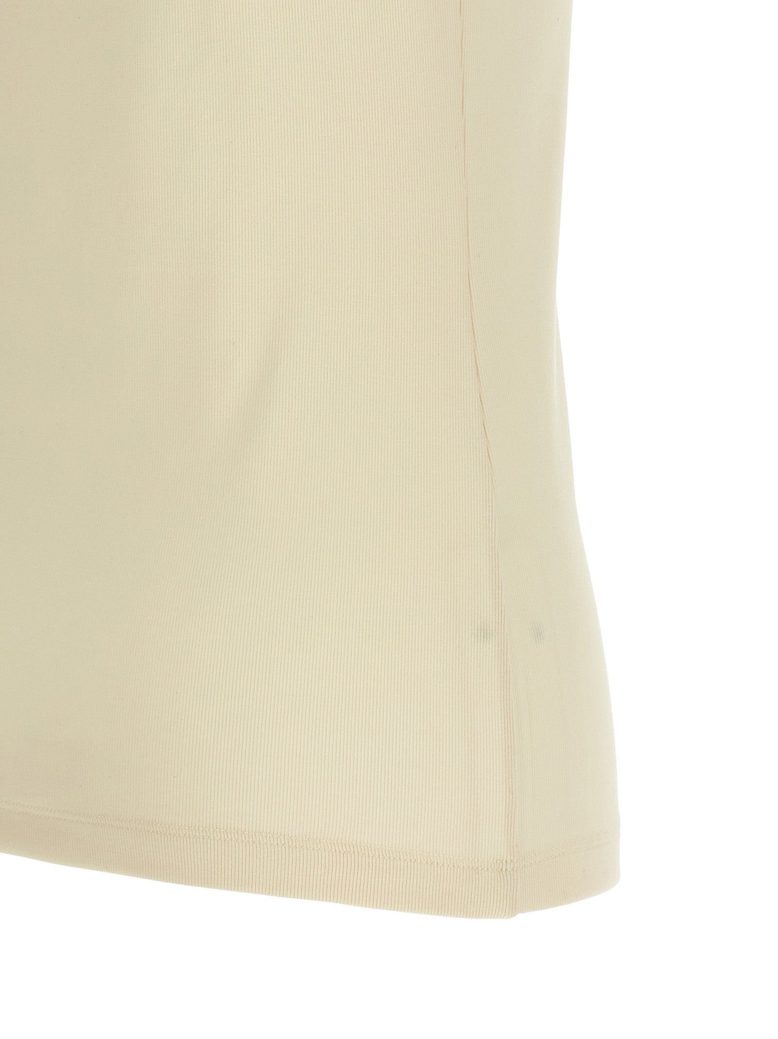 Fabiana Filippi Beige Cotton Sleeveles Women's T-Shirt