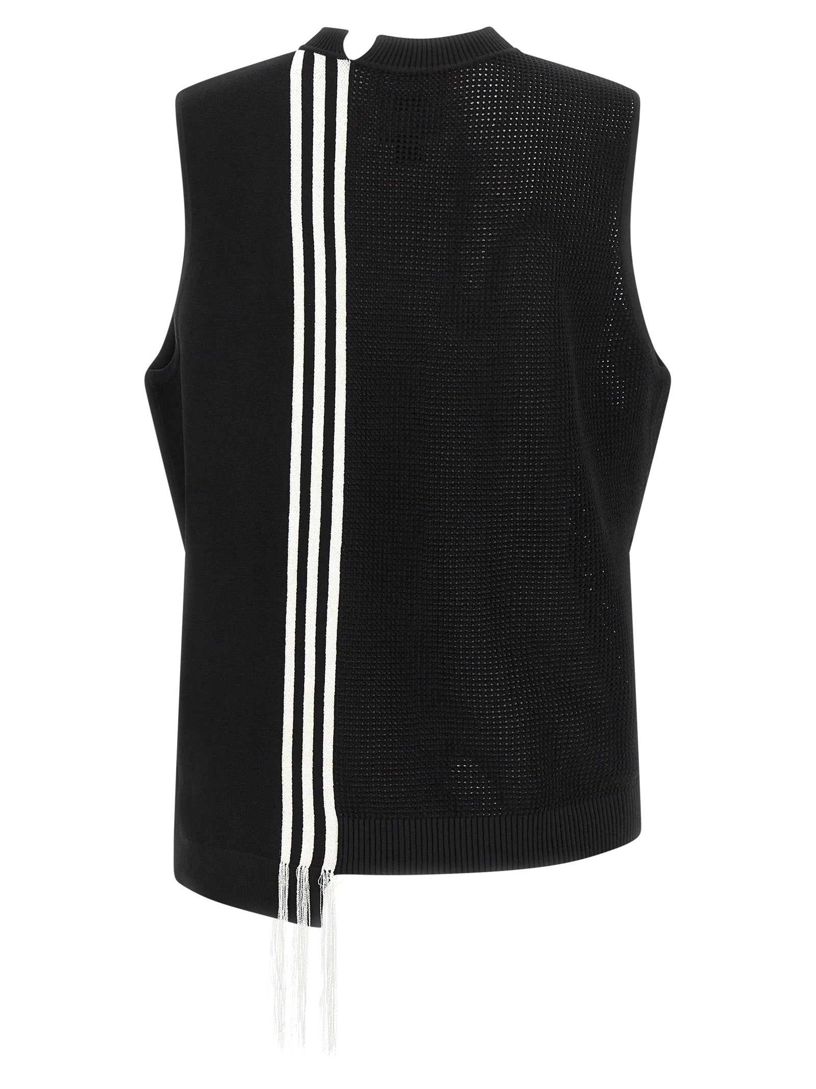 Y-3 Black Rayon Sleeveless Men's Jacket