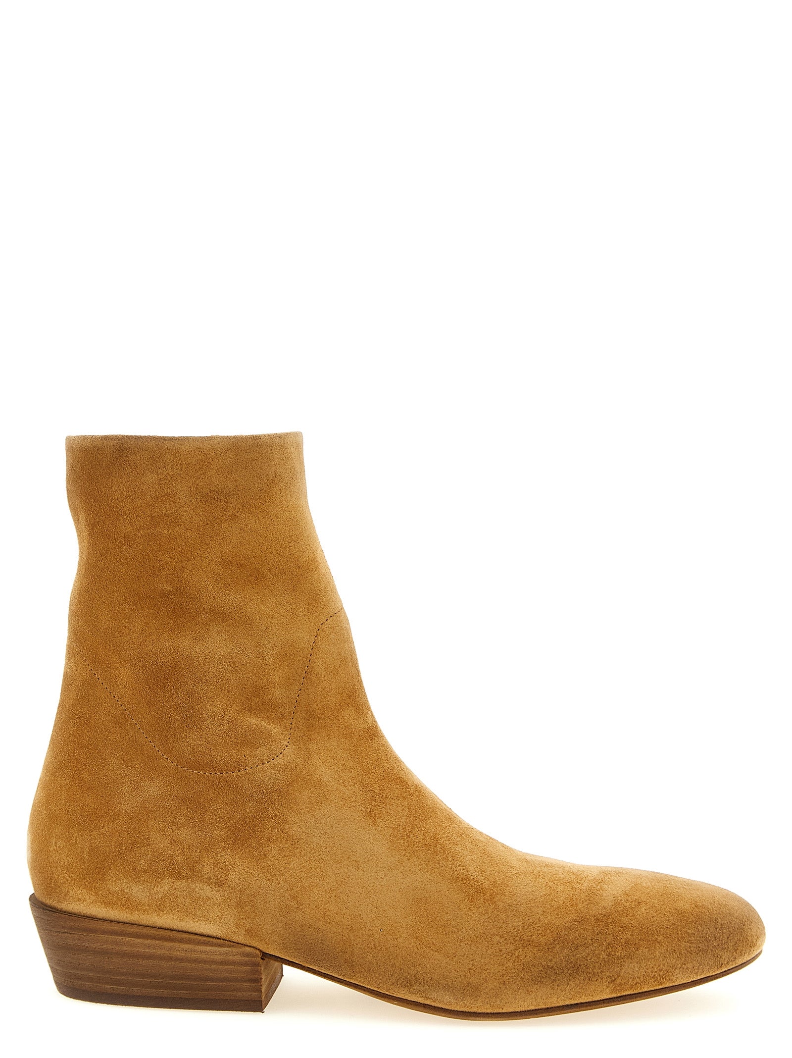 Marsell Beige Calfskin Ankle Men's Boots