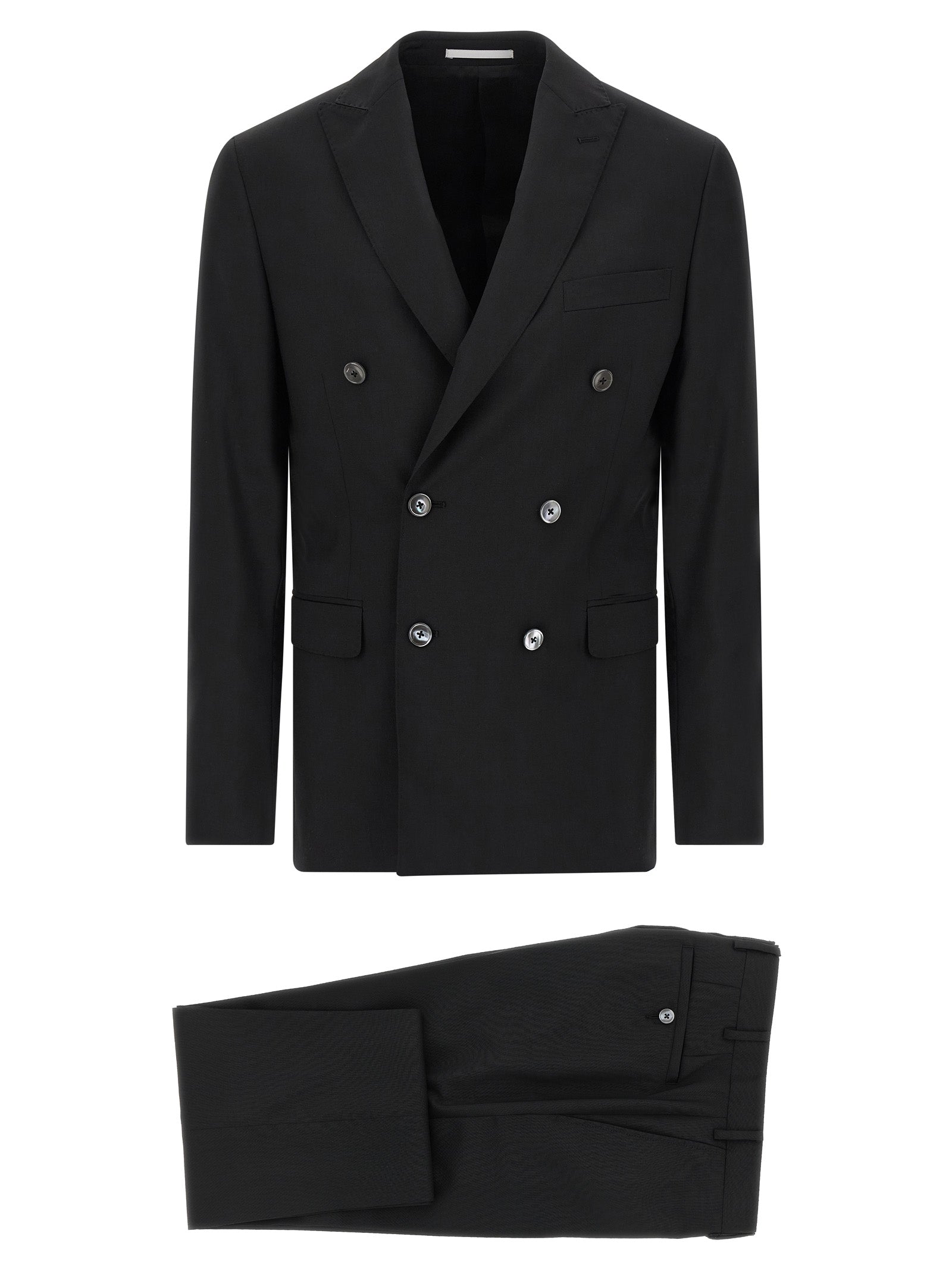 Pal Zileri Black Wool Two-Piece Men's Suit