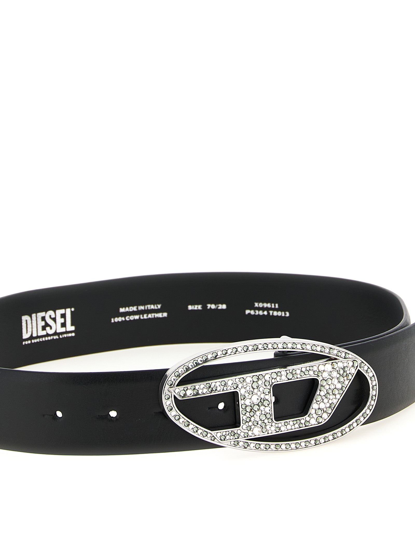 Diesel Black Leather Regular Women's Belt