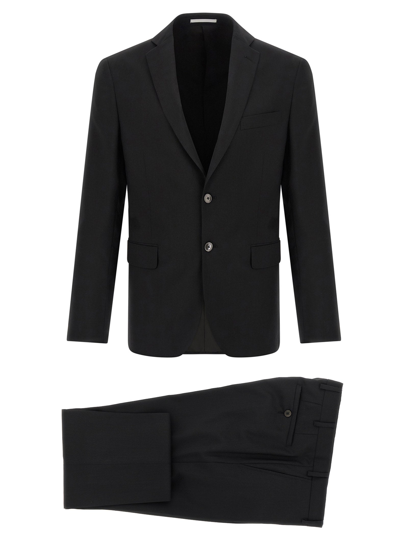 Pal Zileri Black Wool Two-Piece Men's Suit