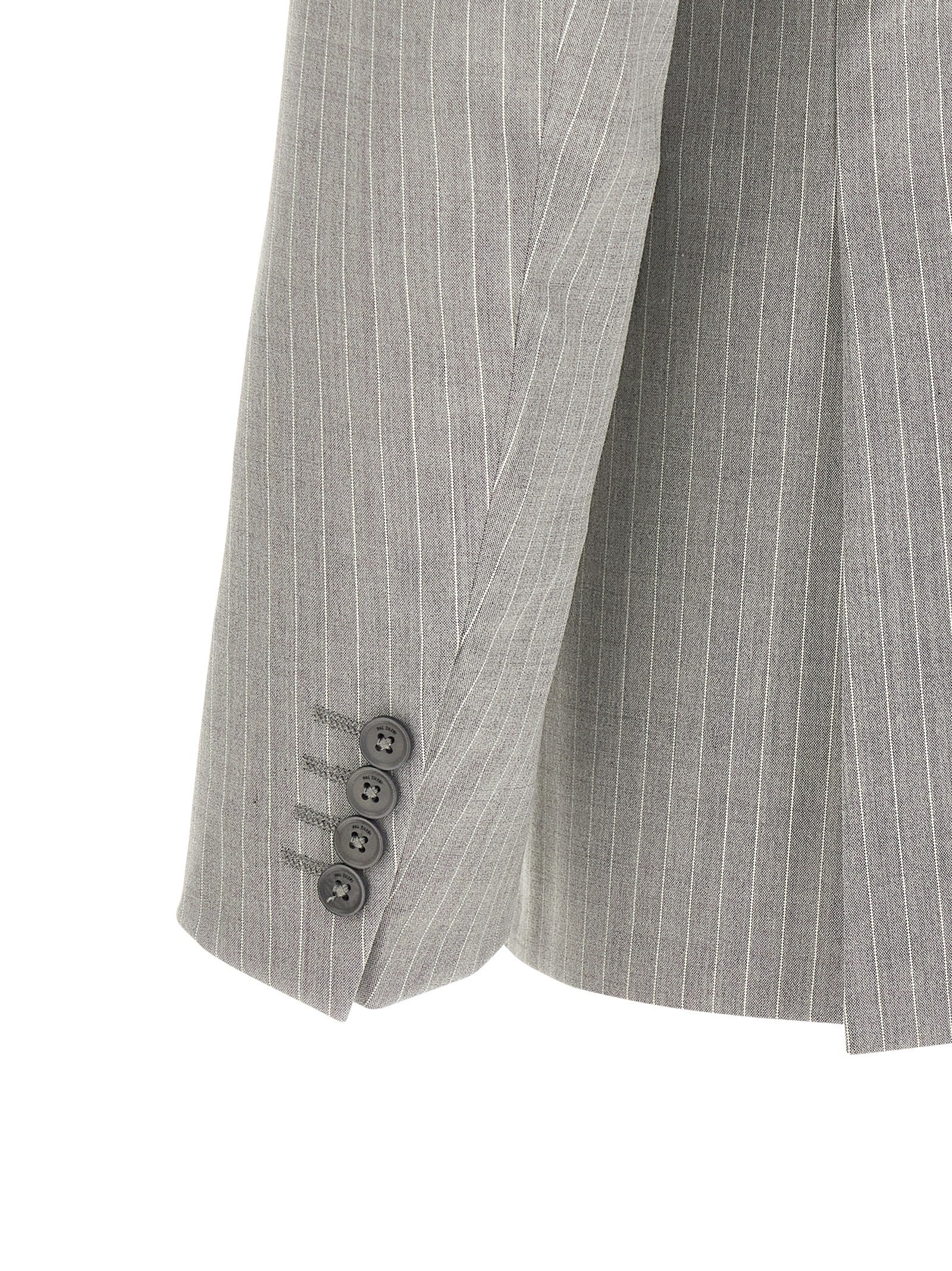 Pal Zileri Gray Polyester Two-Piece Men's Suit