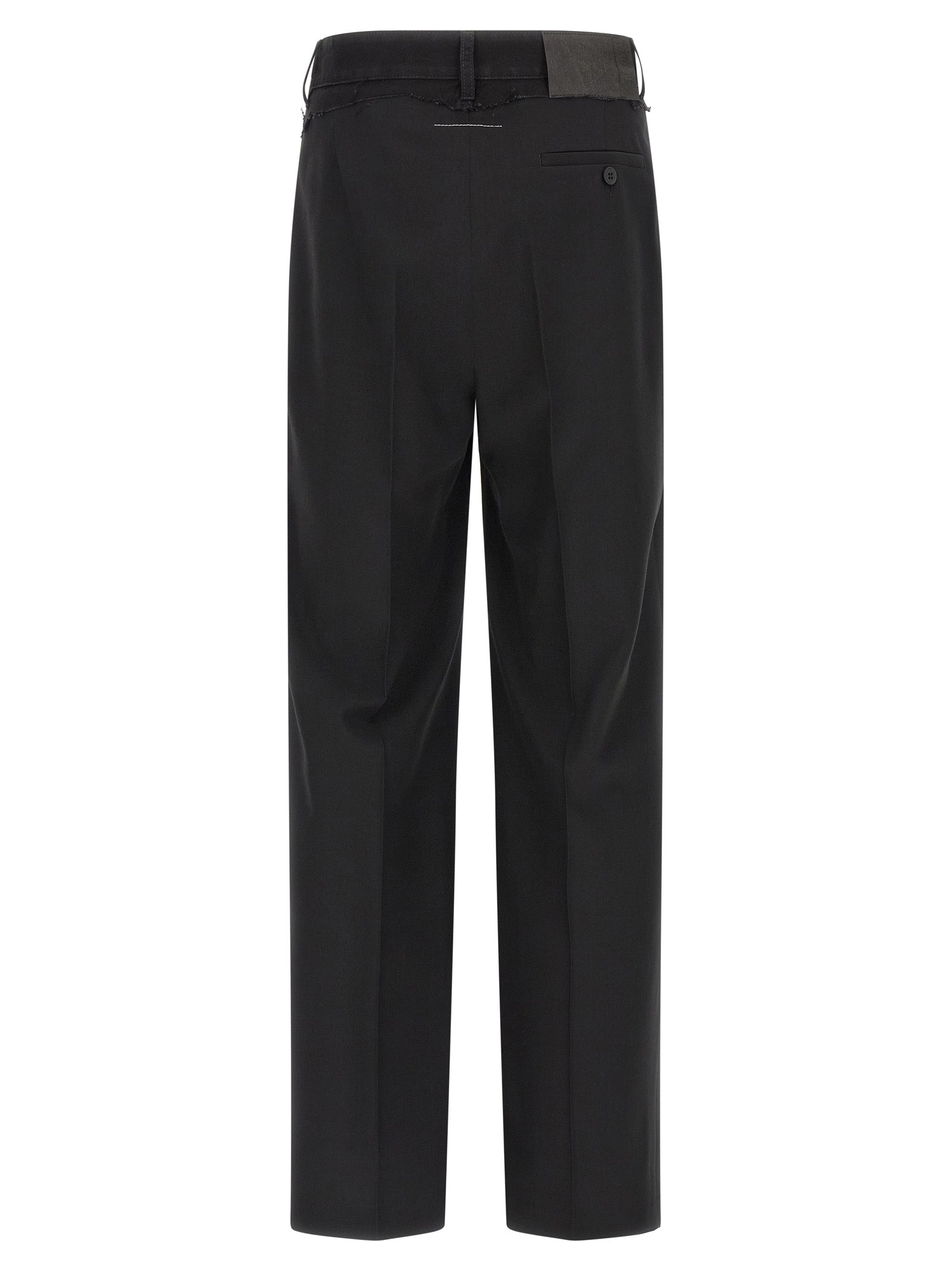 MM6 Maison Margiela Black Polyester Casual Men's Pants