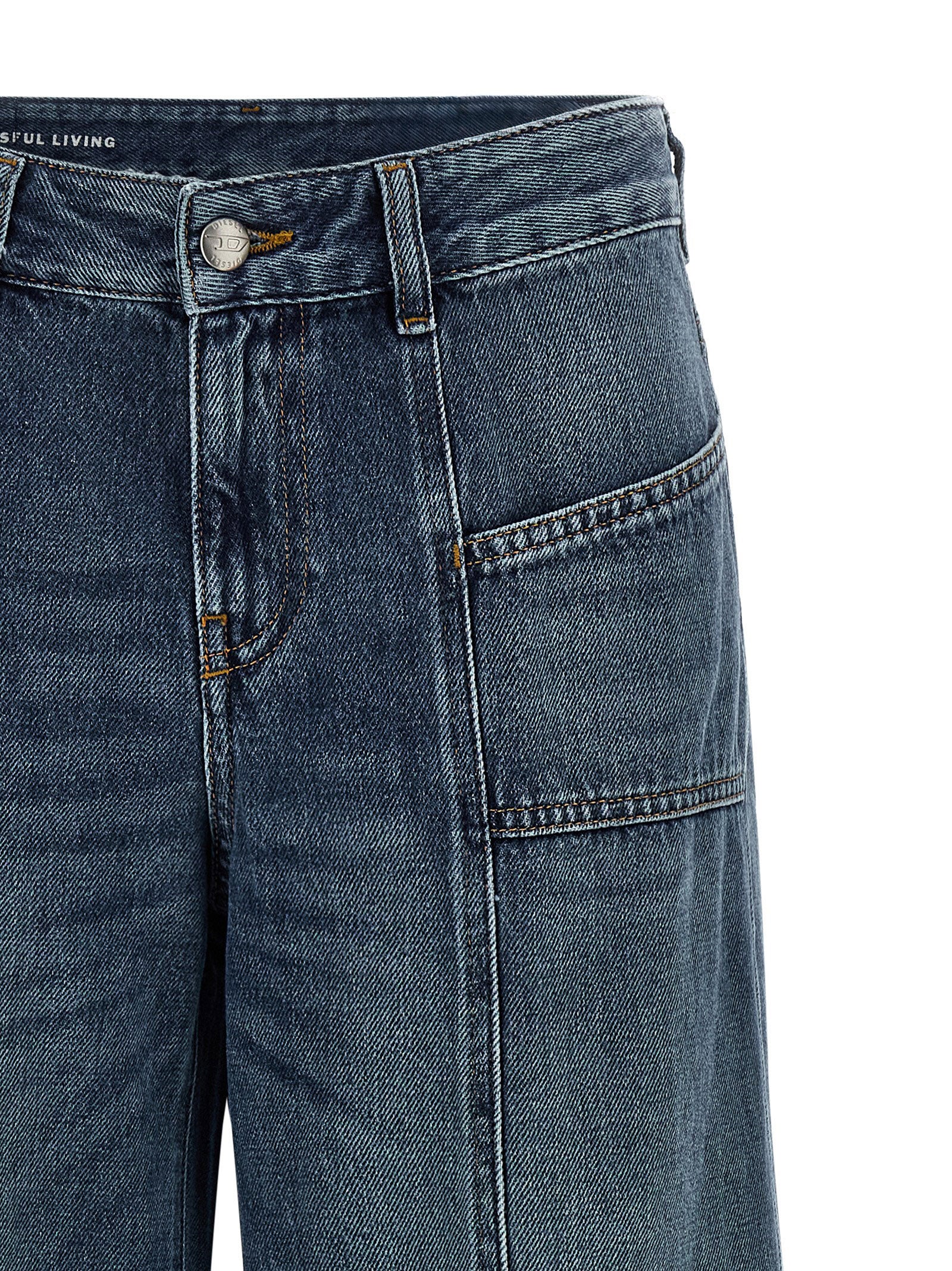 Diesel Blue Cotton Flared Women's Jeans