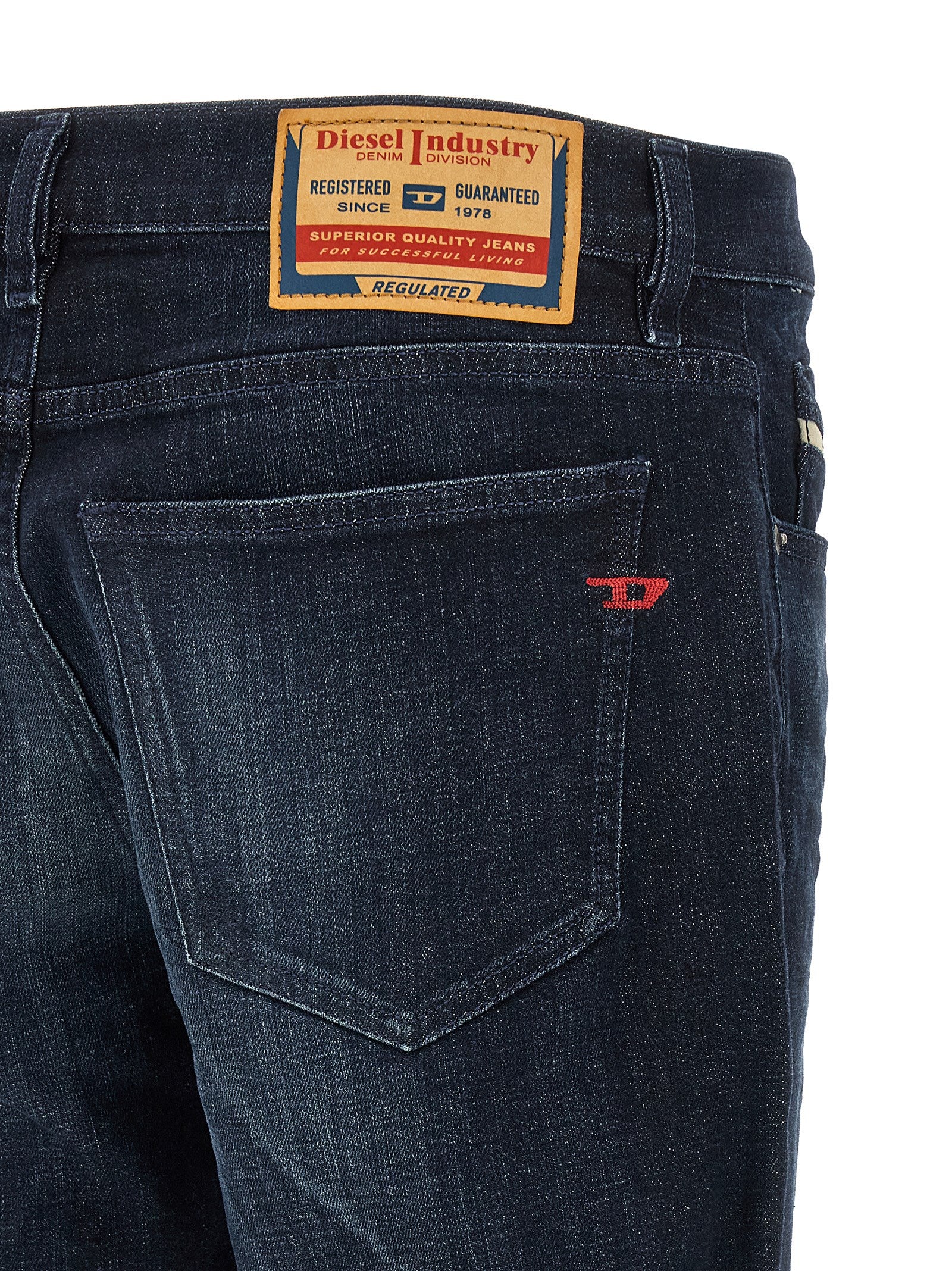 Diesel Blue Cotton Straight-Leg Men's Jeans