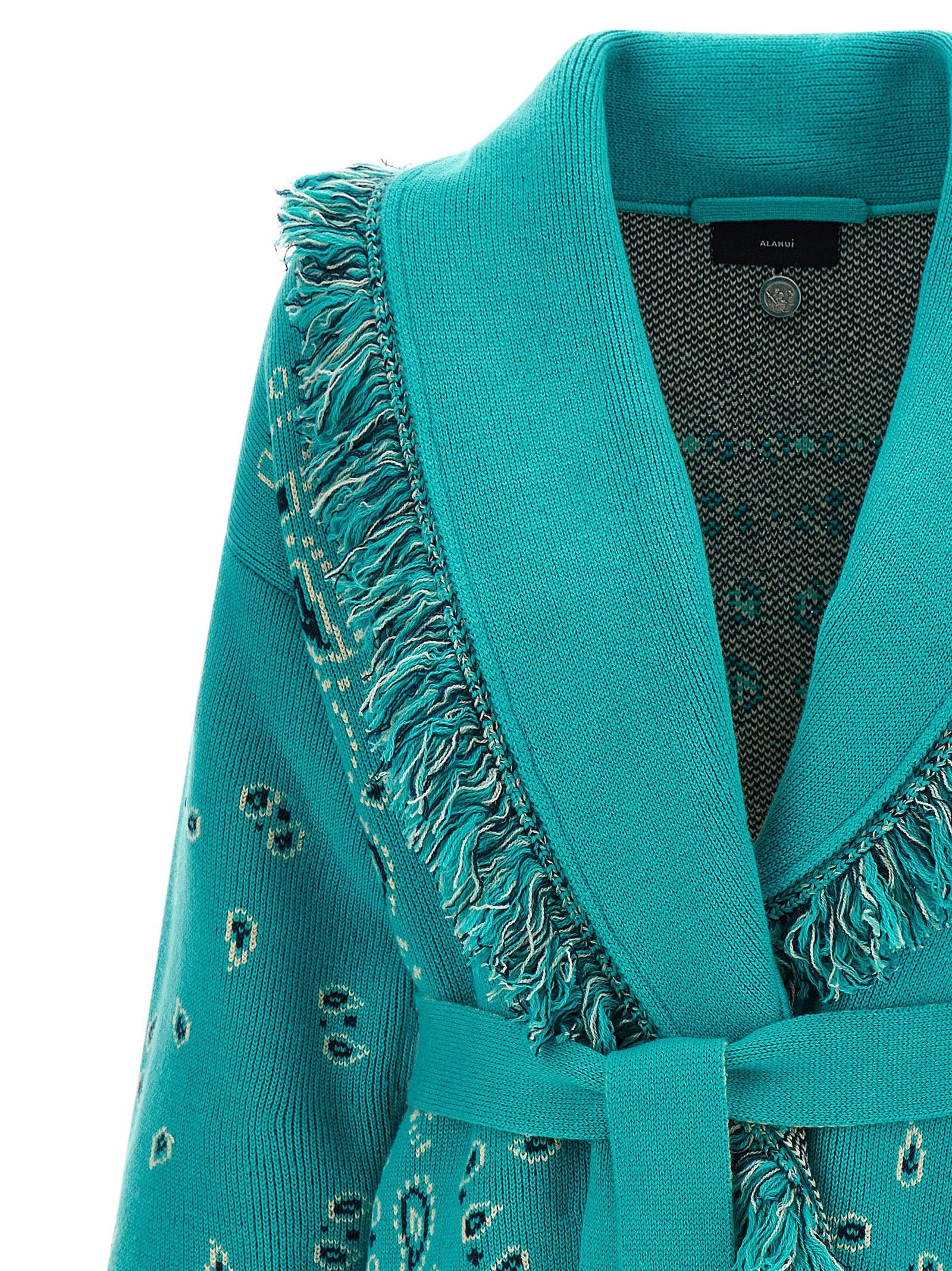 Alanui Blue Cashmere Women's Cardigan