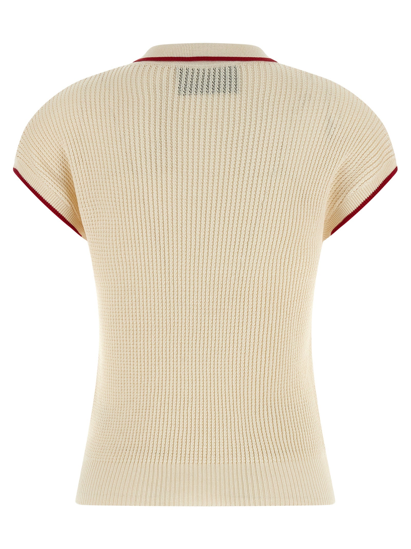 Valentino Garavani Beige Cotton Shortsleeve Women's Shirt