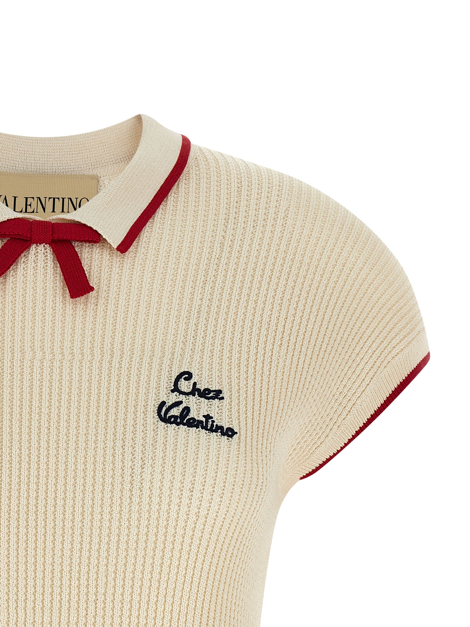 Valentino Garavani Beige Cotton Shortsleeve Women's Shirt