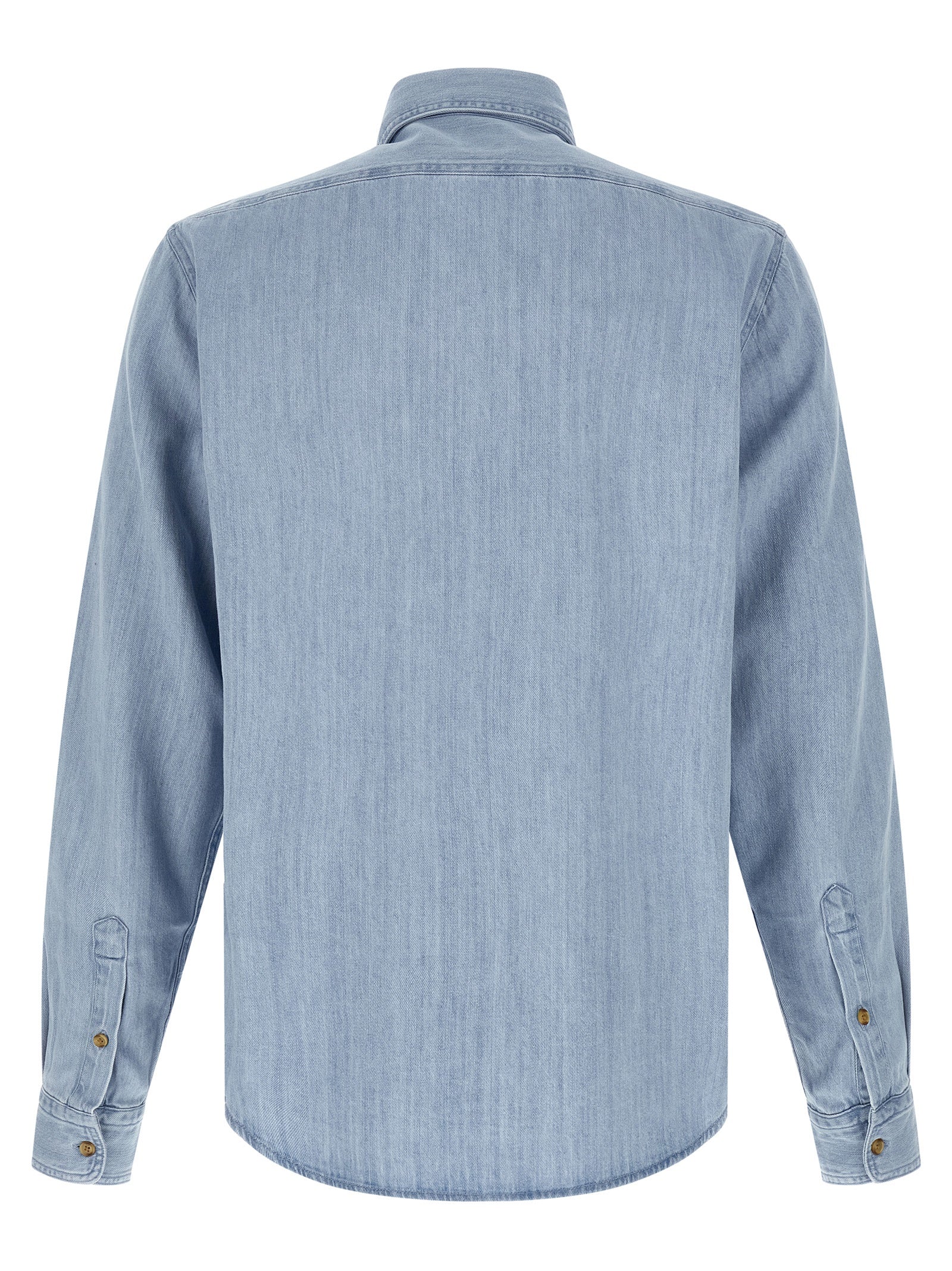 Hugo Boss Blue Cotton Men's Blouse