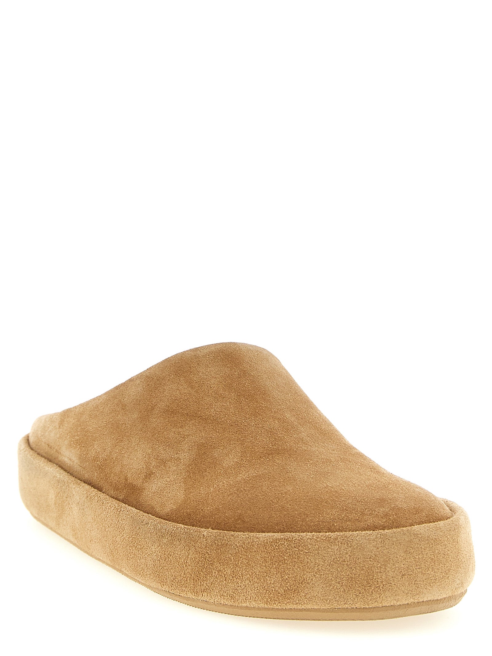 Marsell Beige Calfskin Men's Mules