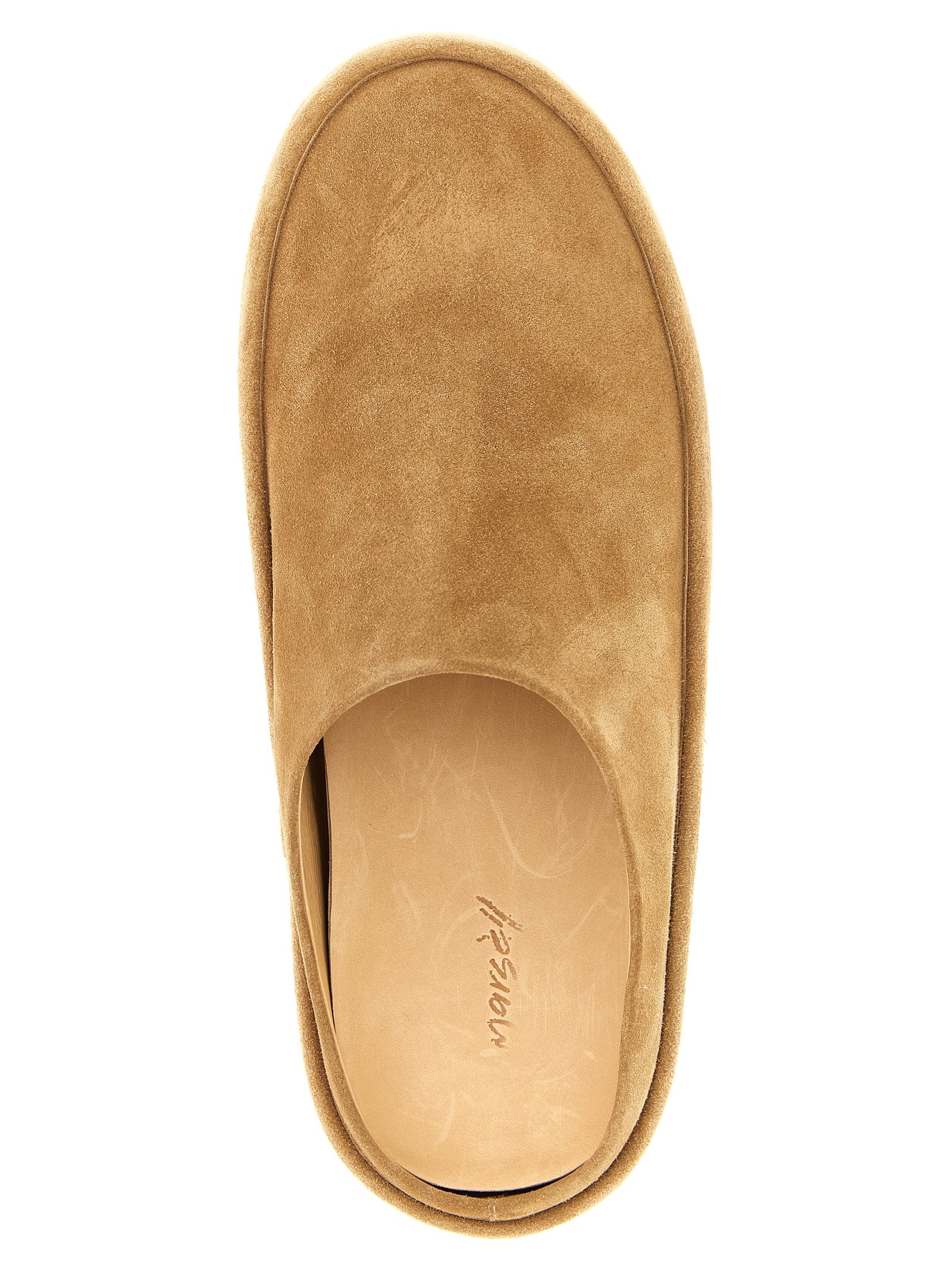 Marsell Beige Calfskin Men's Mules