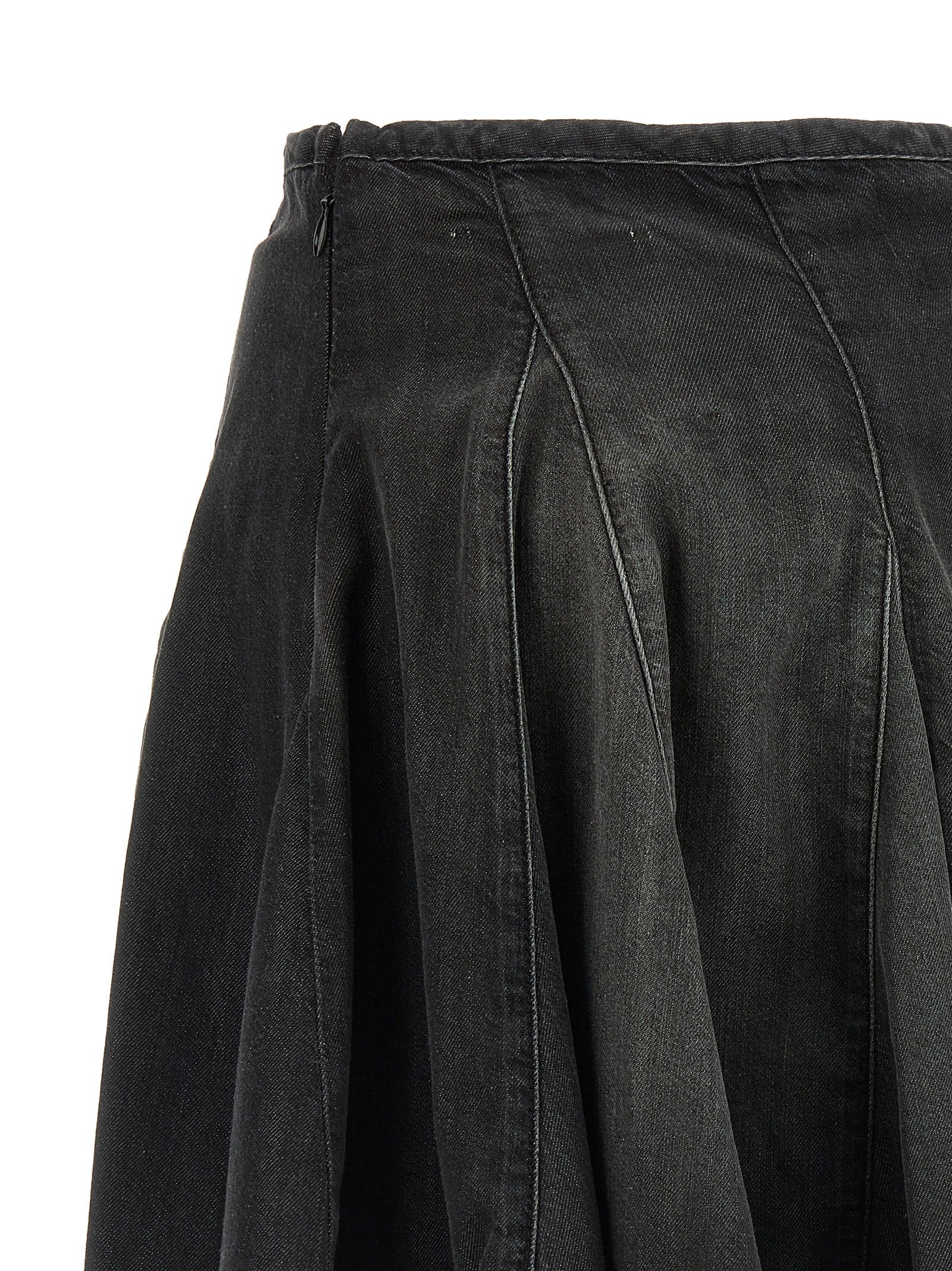 Diesel Black Cotton Long Women's Skirt