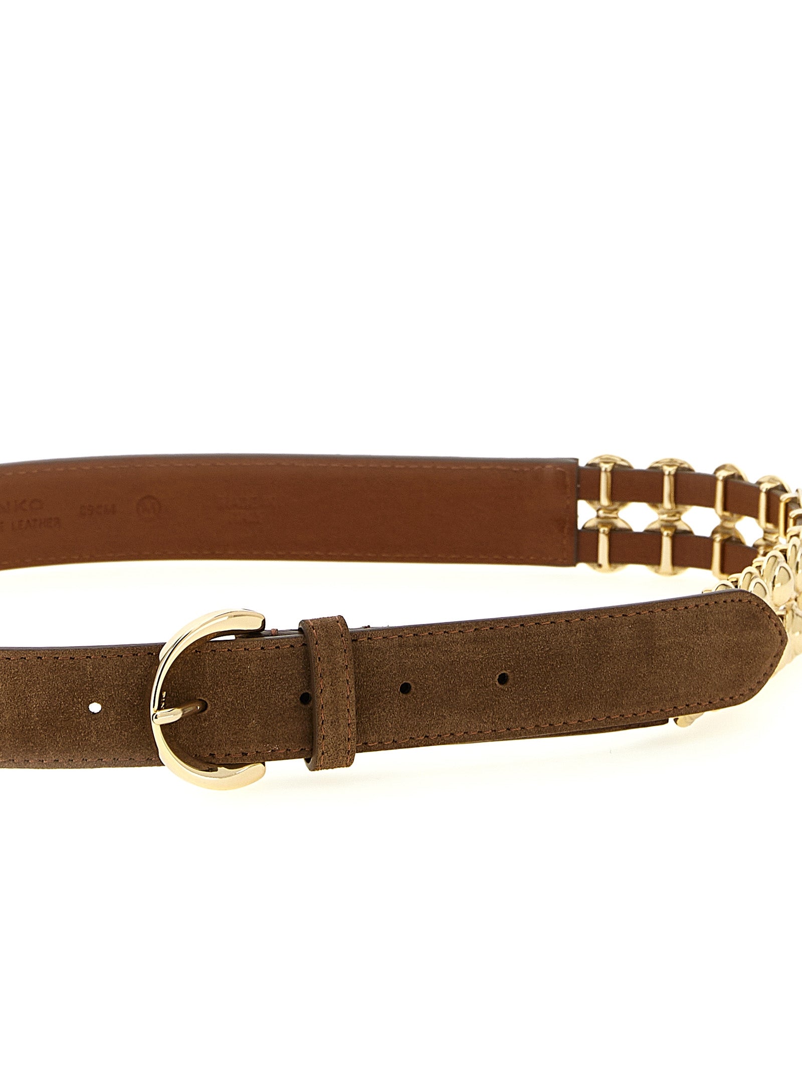 PINKO Brown Lamb Leather Regular Women's Belt
