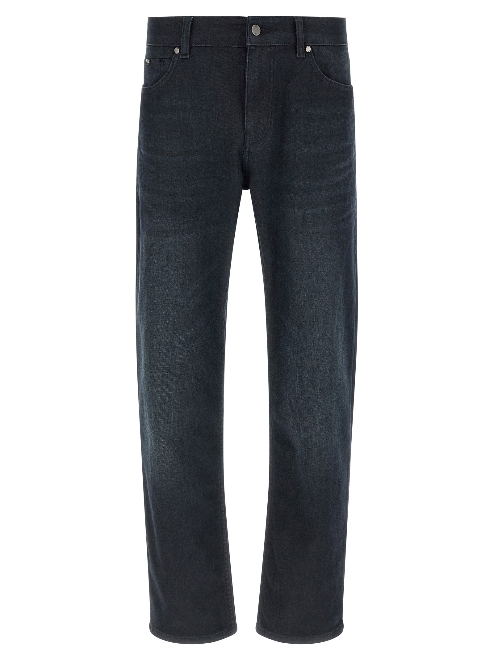 Hugo Boss Blue Cotton Straight-Leg Men's Jeans