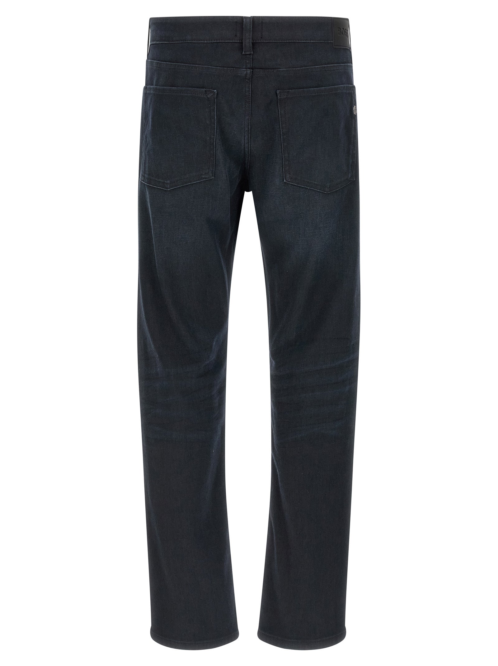 Hugo Boss Blue Cotton Straight-Leg Men's Jeans