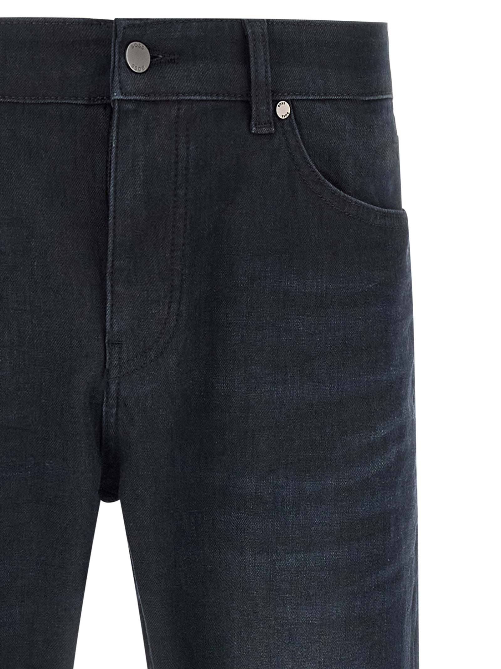 Hugo Boss Blue Cotton Straight-Leg Men's Jeans
