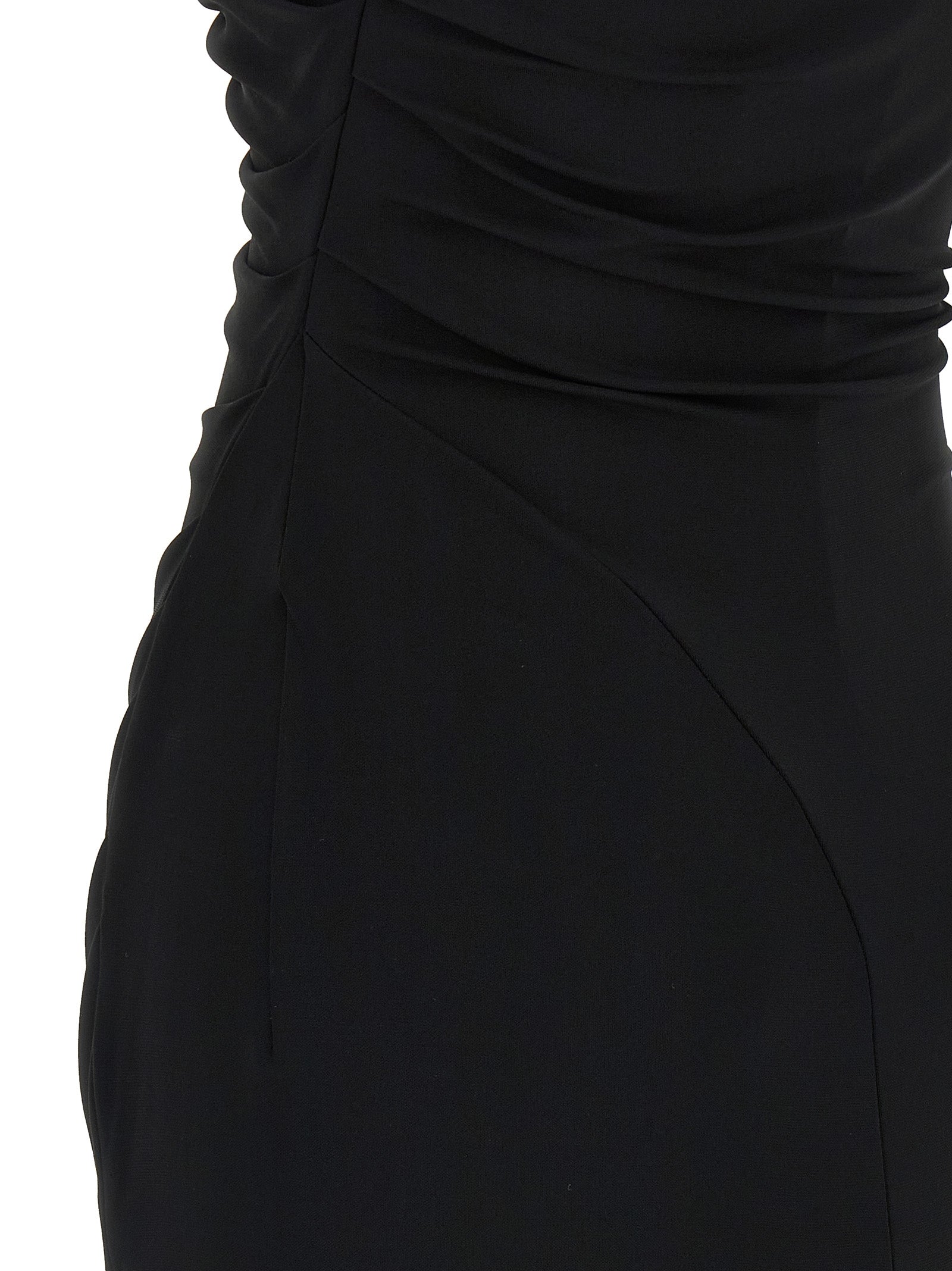 Elisabetta Franchi Black Viscose Midi Women's Dress