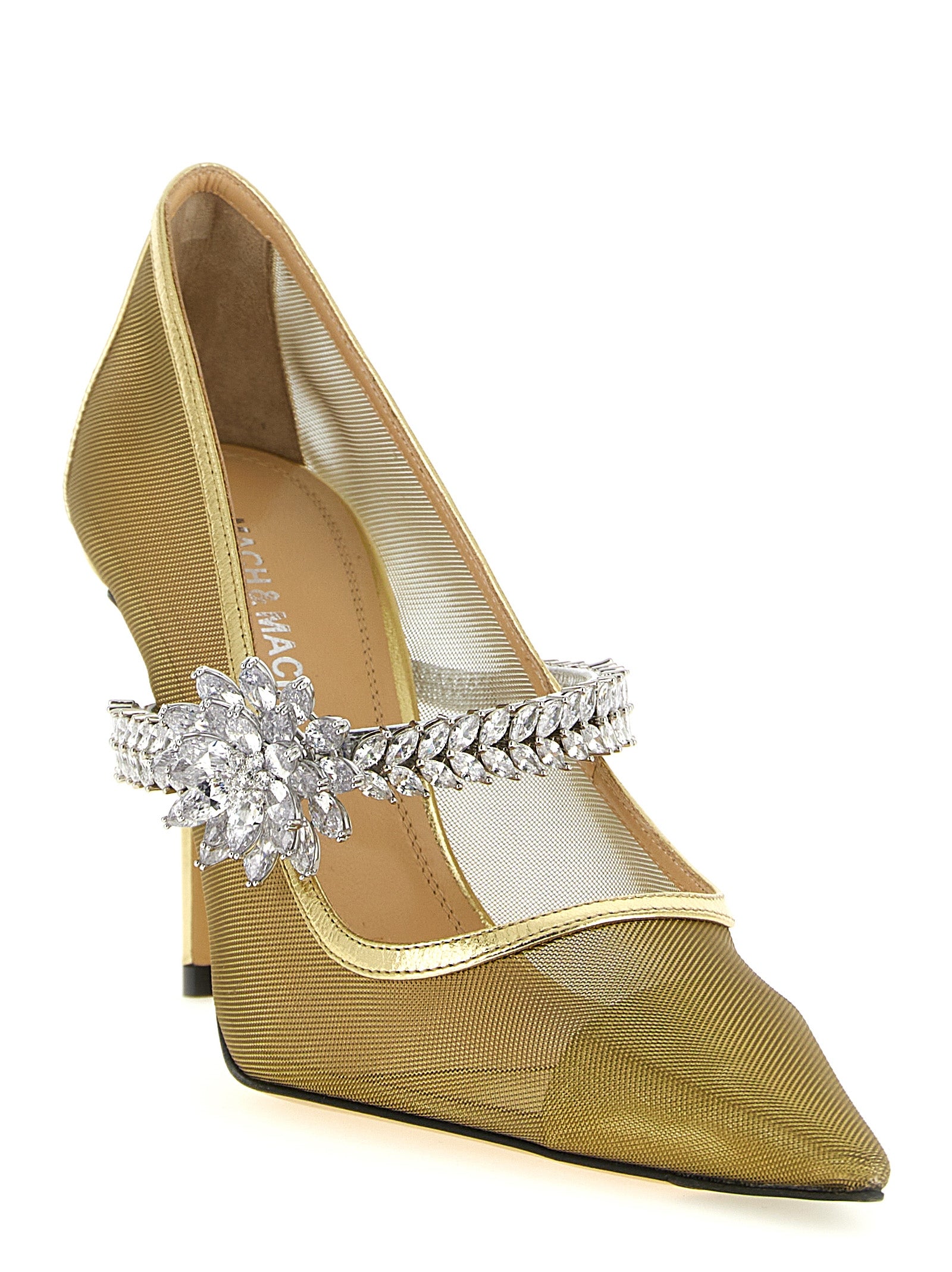 MACH & MACH Gold Polyamide High Heel Women's Pumps