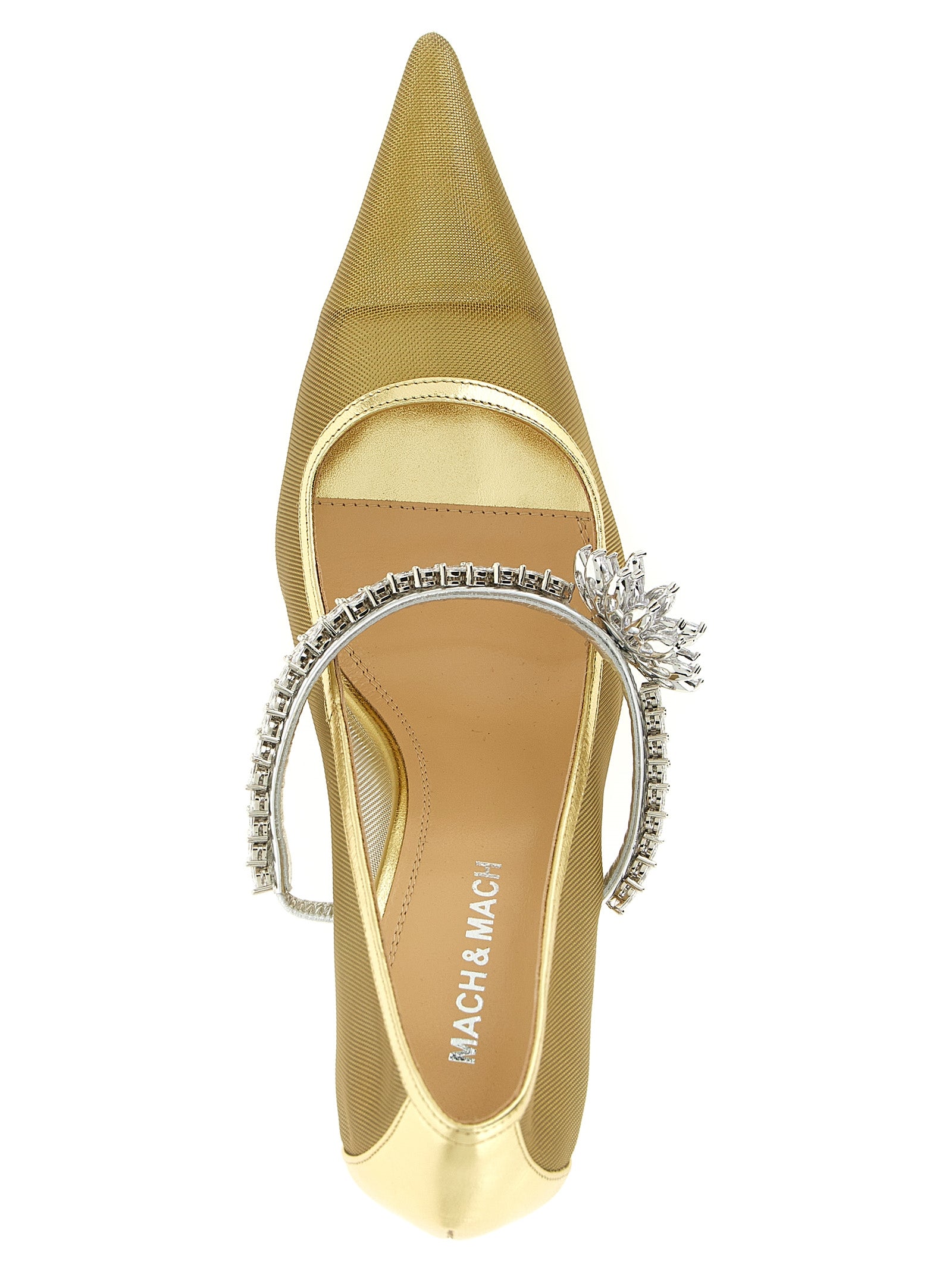 MACH & MACH Gold Polyamide High Heel Women's Pumps