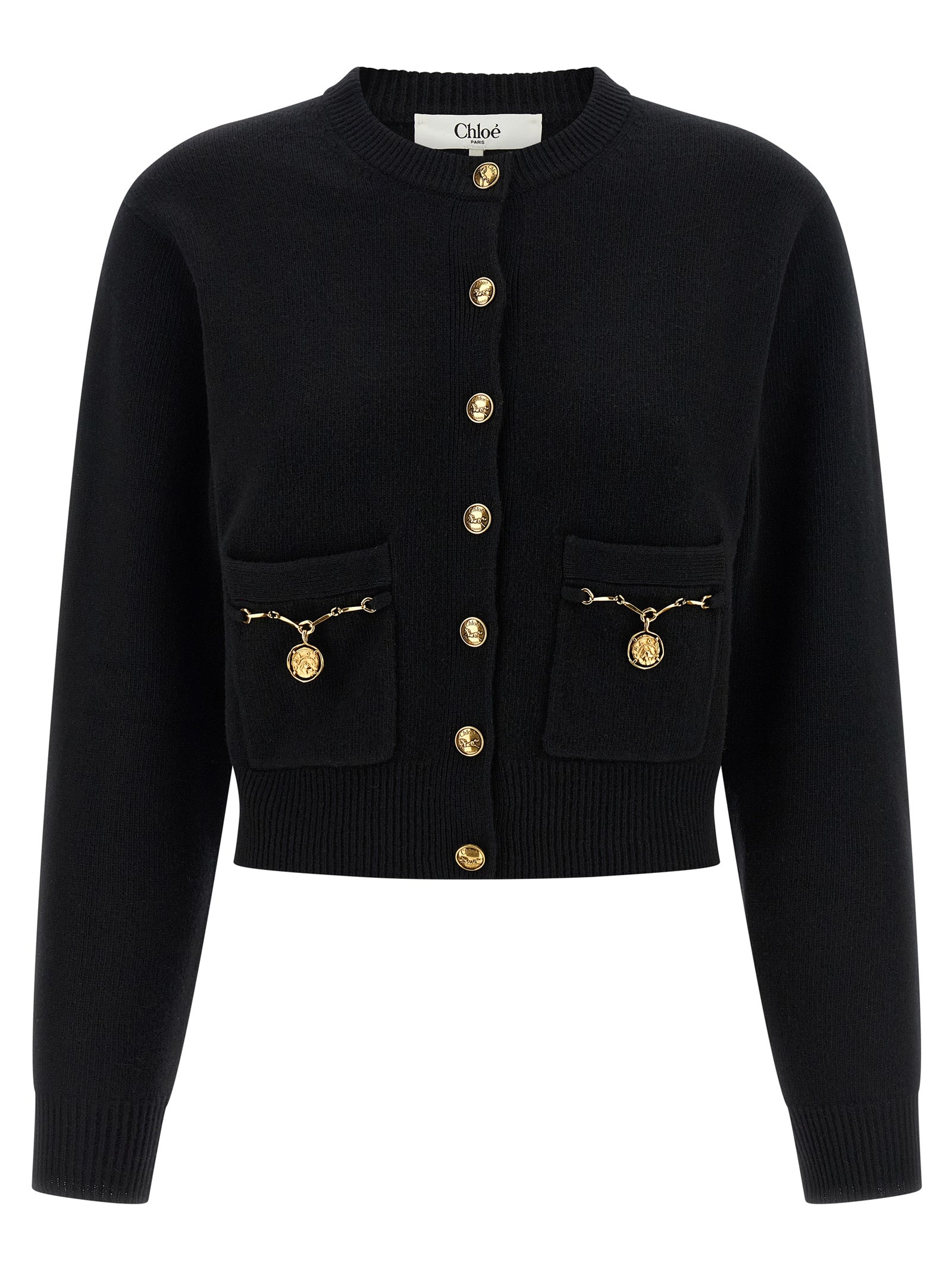 Chloé Black Wool Women's Cardigan