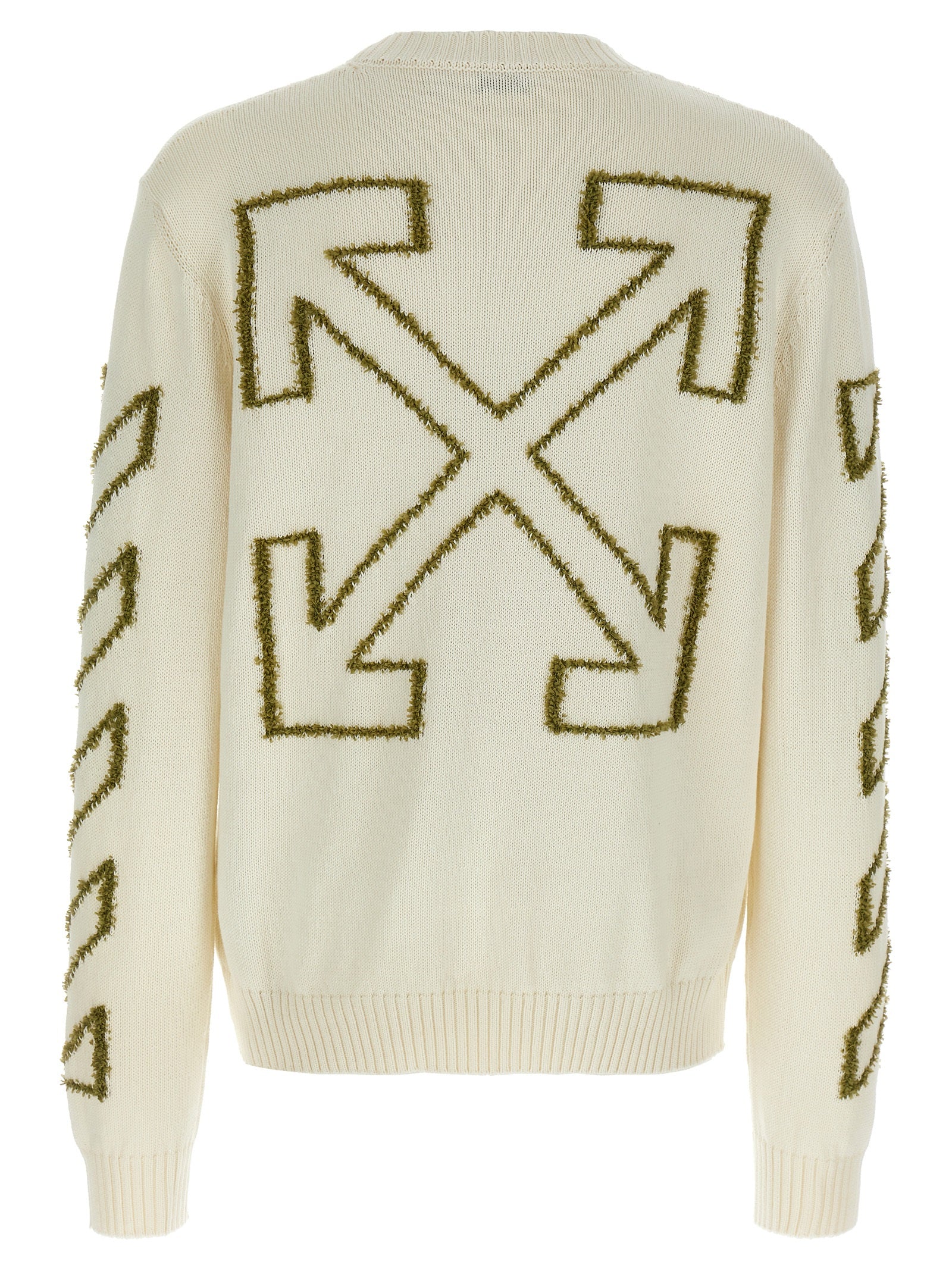 Off-White Beige Cotton Men's Cardigan