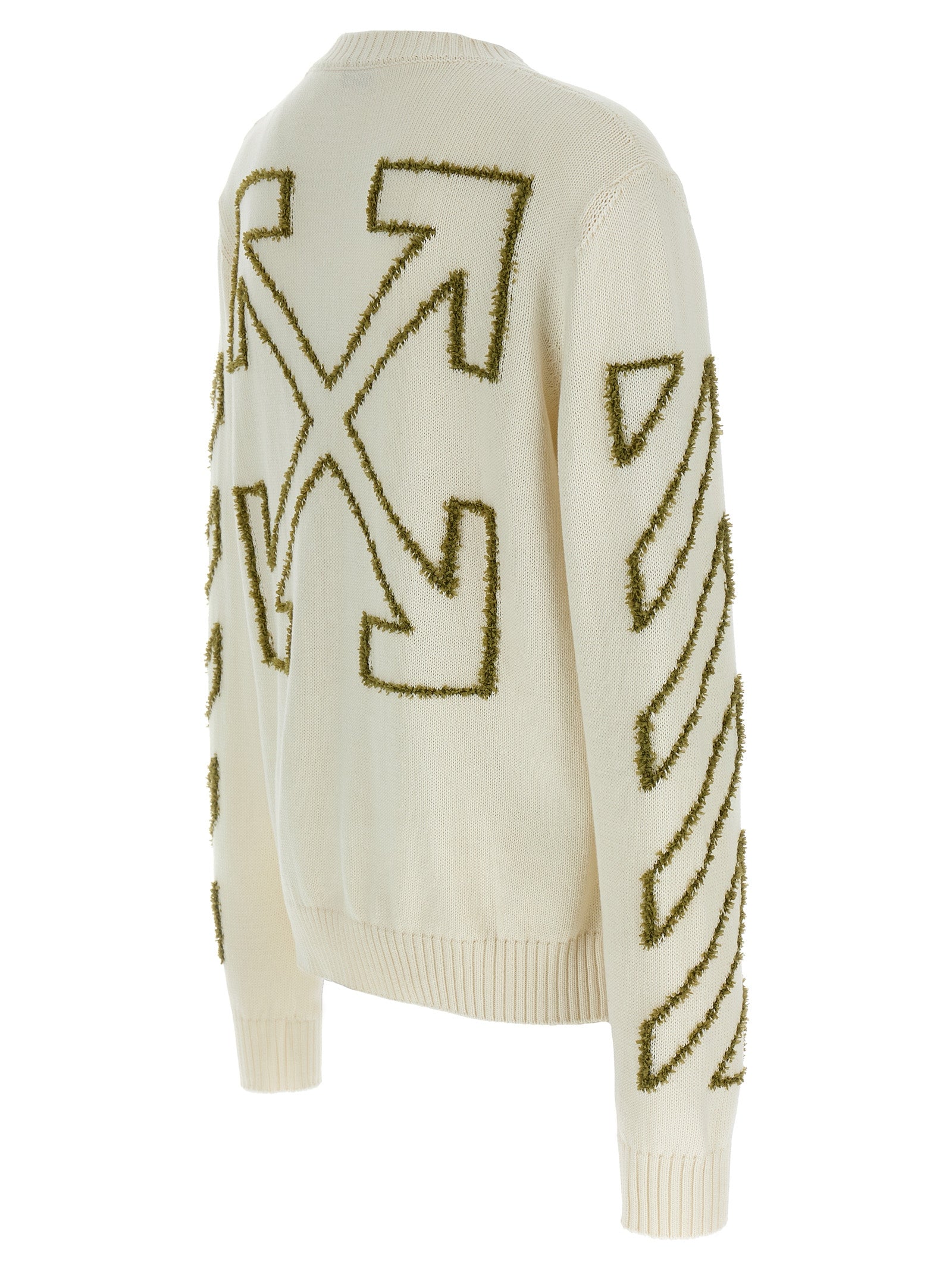 Off-White Beige Cotton Men's Cardigan