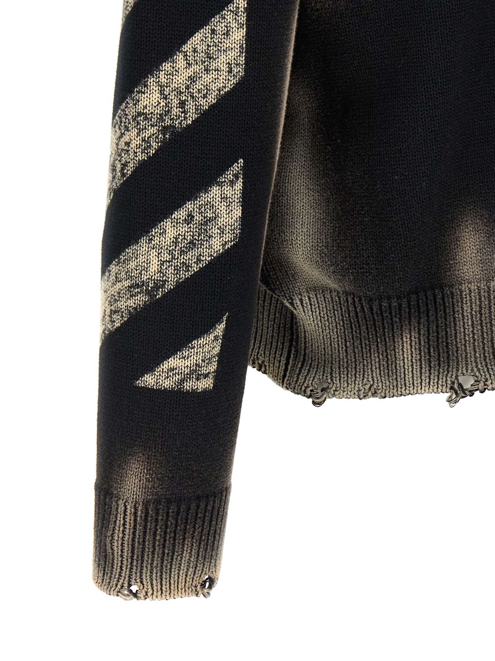 Off-White Black Cotton Men's Cardigan