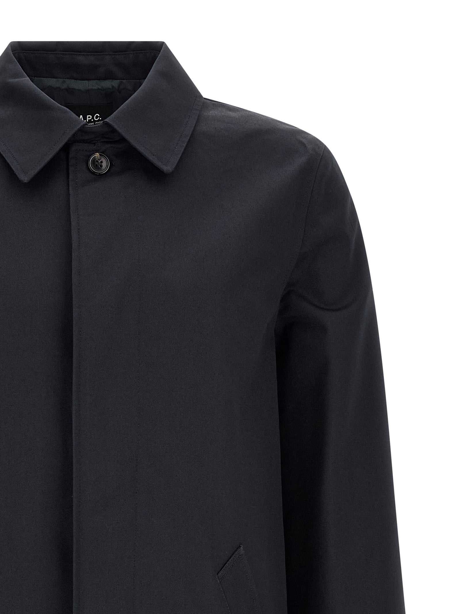 A.P.C. Blue Cotton Men's Coat
