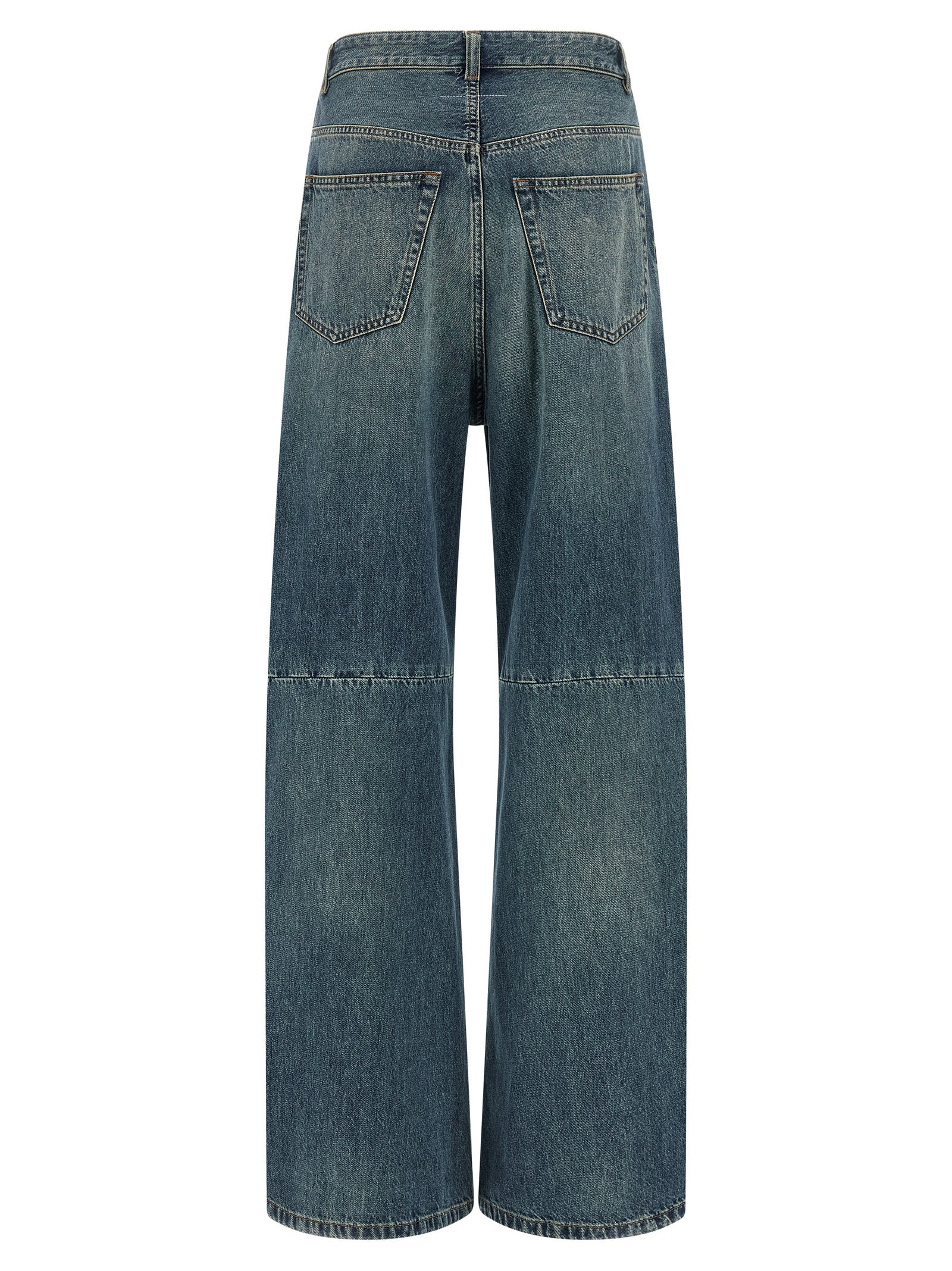 MM6 Maison Margiela Blue Cotton Jeans Women's Denim
